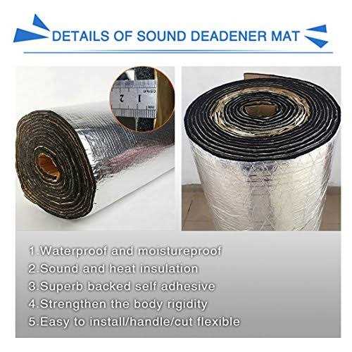 Uxcell 394mil Car Heat Sound Deadener Insulation Mat - MT - Mrs Treak
