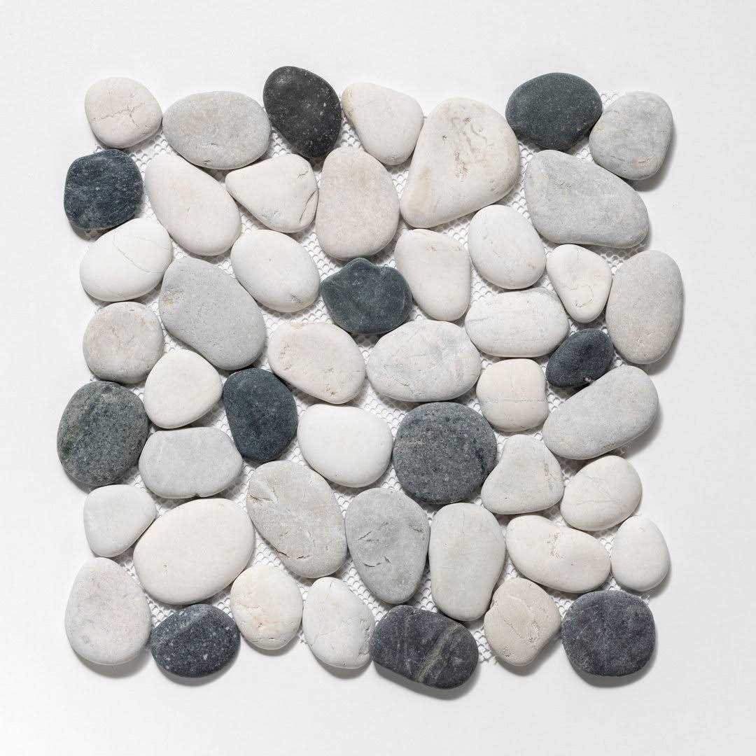 Tile Connection Classic Pebble Tile 11-1/4 in. x 11-1/4 in. x Mesh-Mounted Mosaic Tile - MT - Mrs Treak