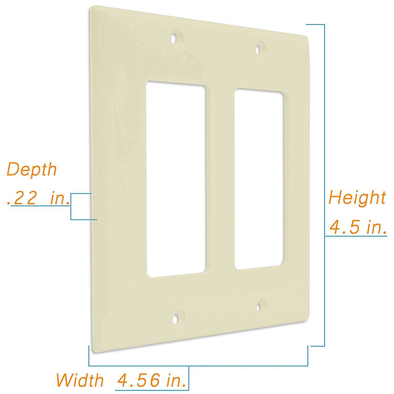 Enerlites 2-Gang Decorator/GFCI Outlet Wall Plate 8832 - MT - Mrs Treak