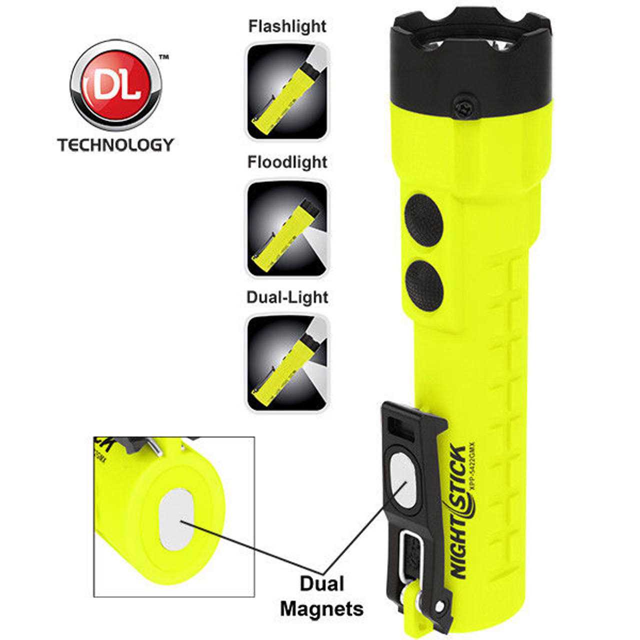 Nightstick X-Series Intrinsically Safe Dual-Light Flashlight Dual Magnets XPP-5422GMX - MT - Mrs Treak