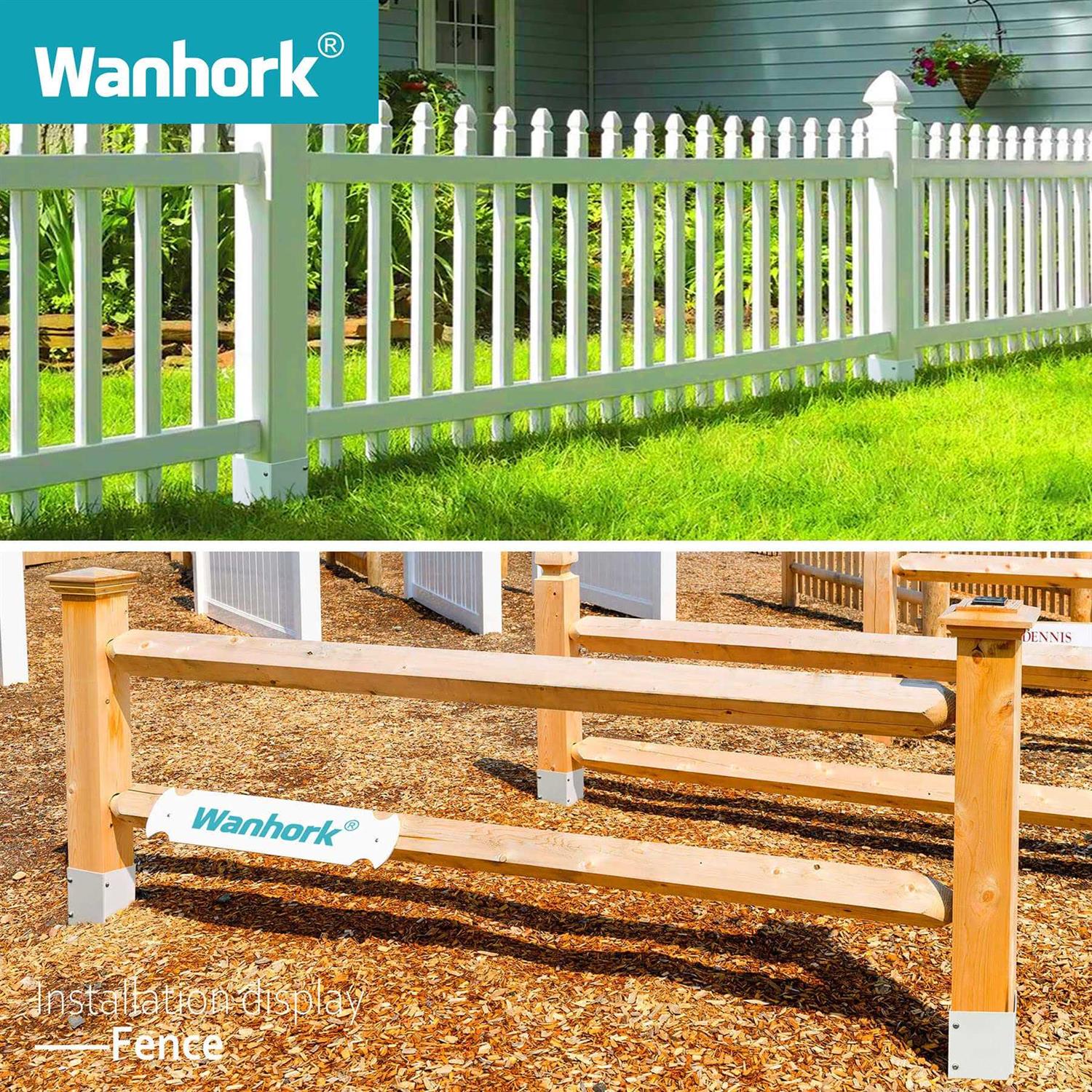 WamBam Fence Wambam No-Dig Bl19101 Nantucket Picket Vinyl Fence - MT - Mrs Treak