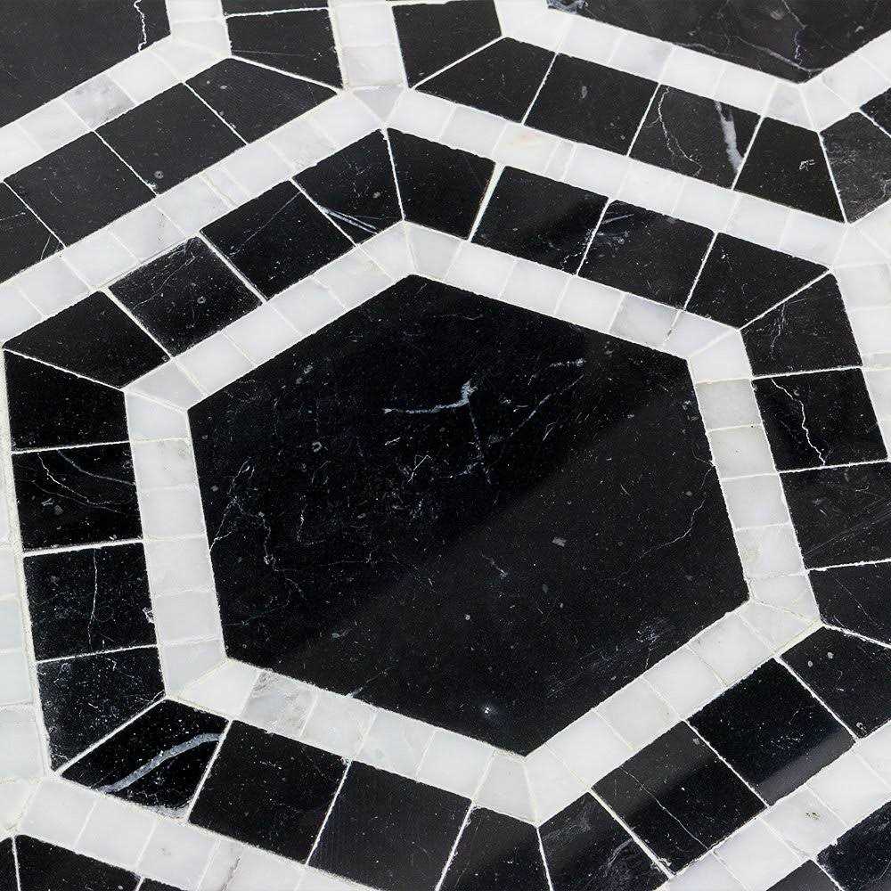 Zeta Random Sized Marble Honeycomb Mosaic Wall & Floor Tile Ivy Hill Tile - MT - Mrs Treak