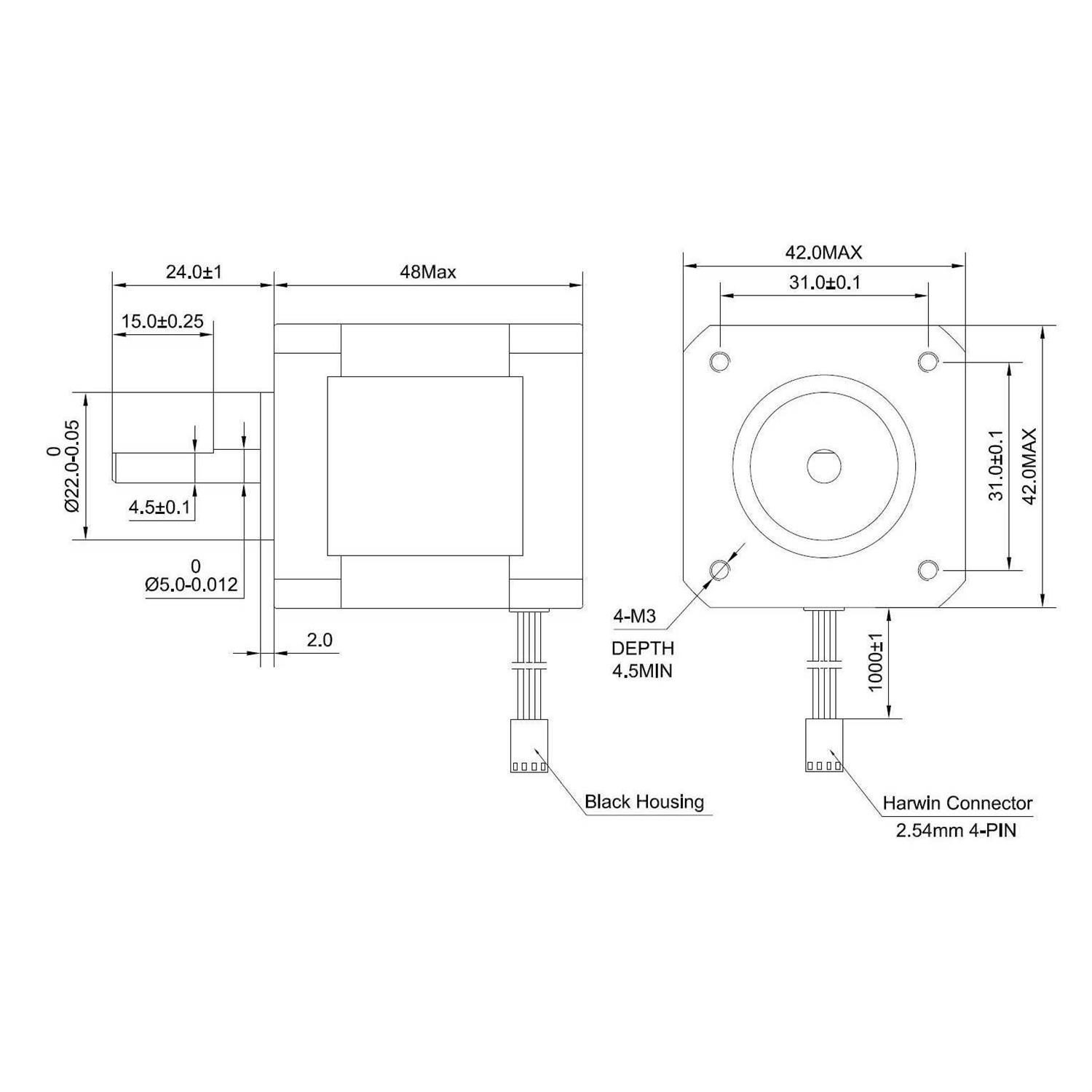 StepperOnline High Torque Nema 23 CNC Stepper Motor 114mm 425oz.in/3Nm CNC Mill Lathe Router - MT - Mrs Treak
