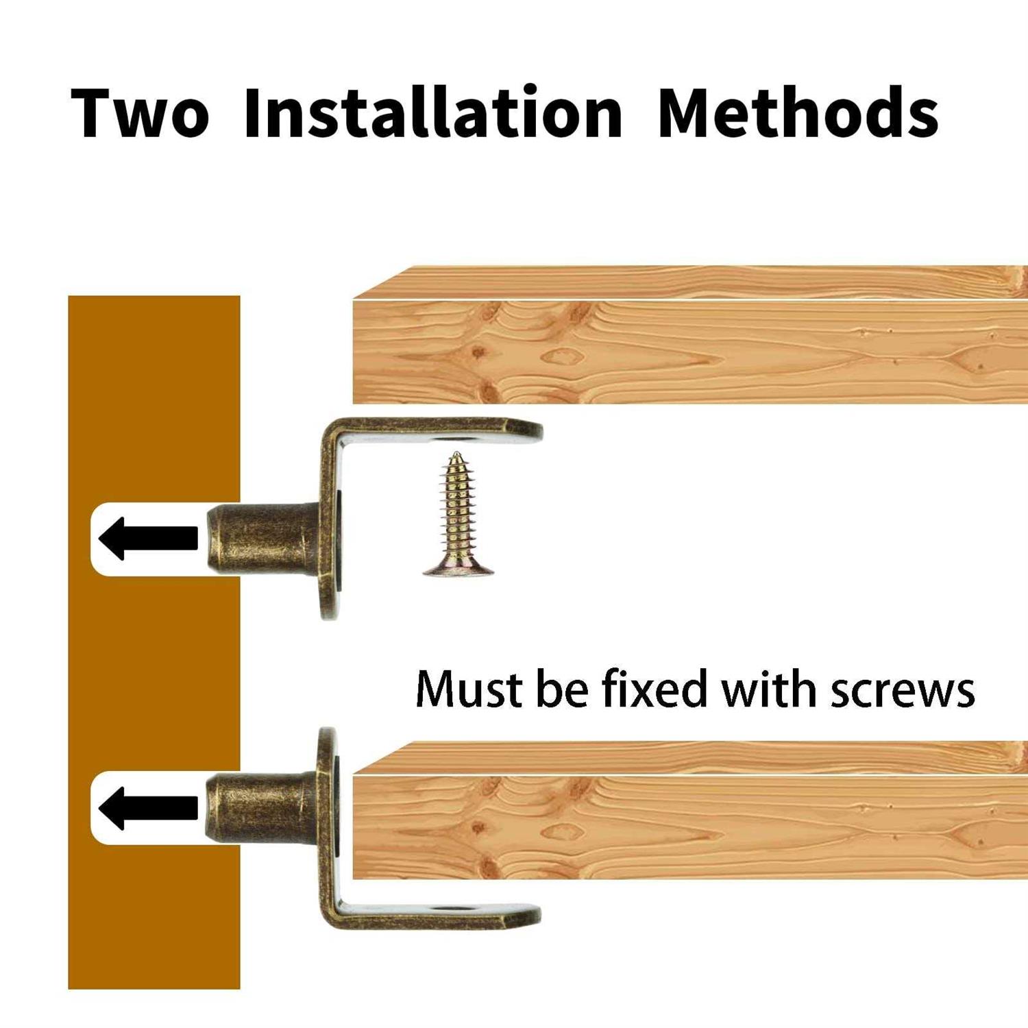 Maexxna 40pcs Shelf Support Pegs Shaped Metal Cabinet Shelf Clips - MT - Mrs Treak