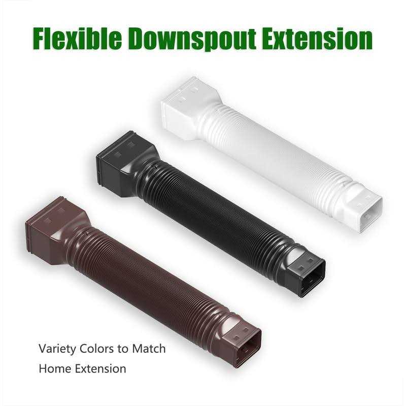 YOTODY Rain Gutter Downspout Extensions Flexible Drain Extender Screws for Included - MT - Mrs Treak