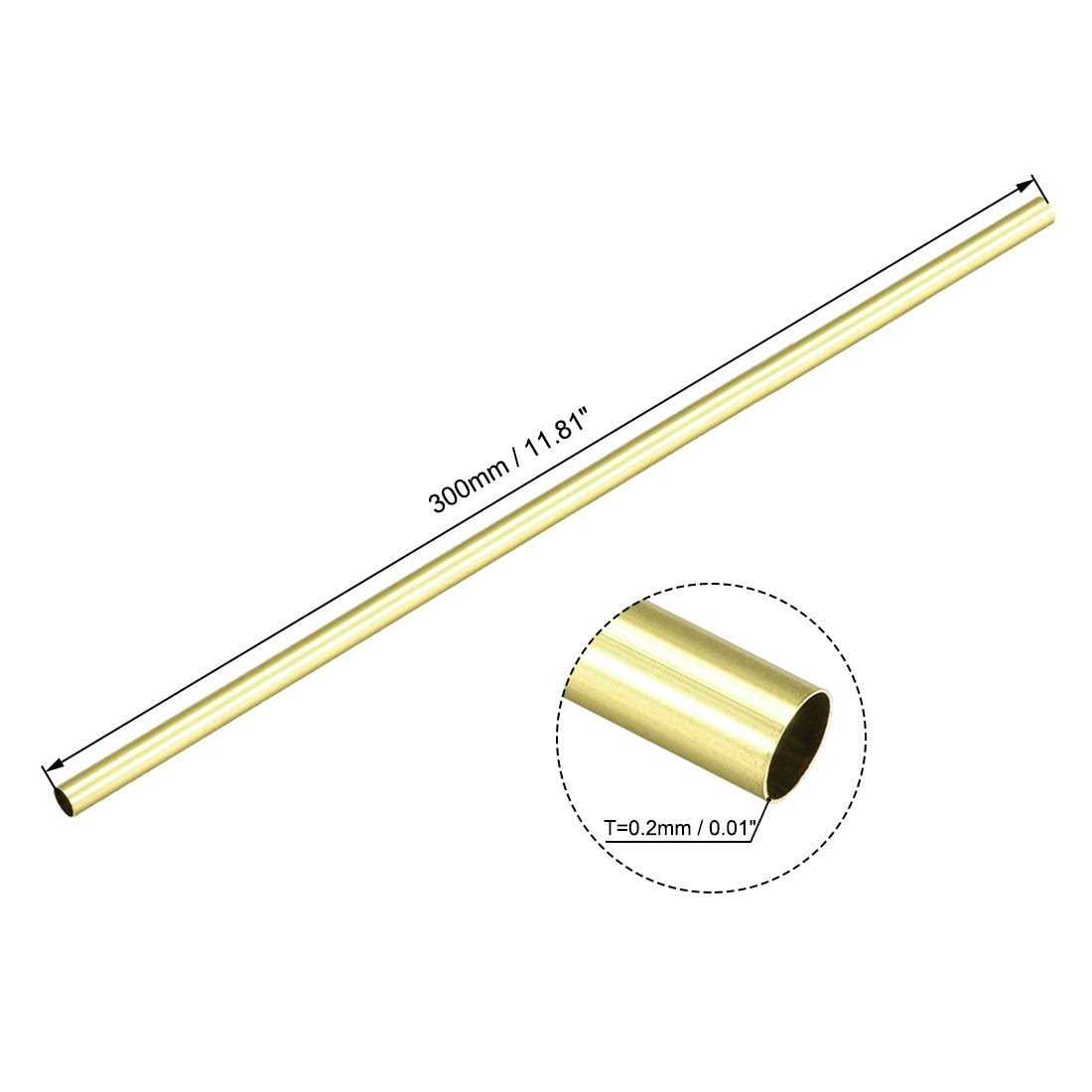 uxcell Brass Round Tube OD Wall Thickness 300mm Length - MT - Mrs Treak