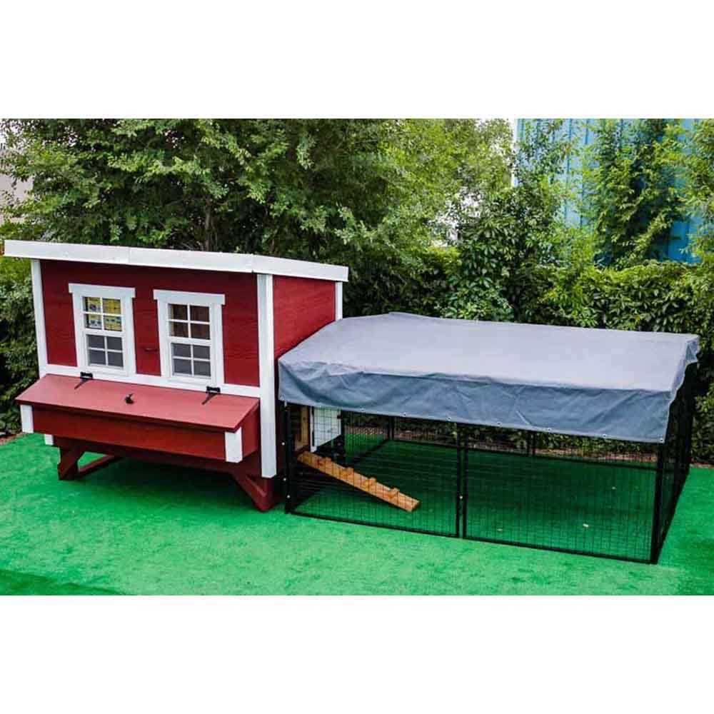OverEZ Chicken Coops Tarp 8 ft. Chicken Run - MT - Mrs Treak