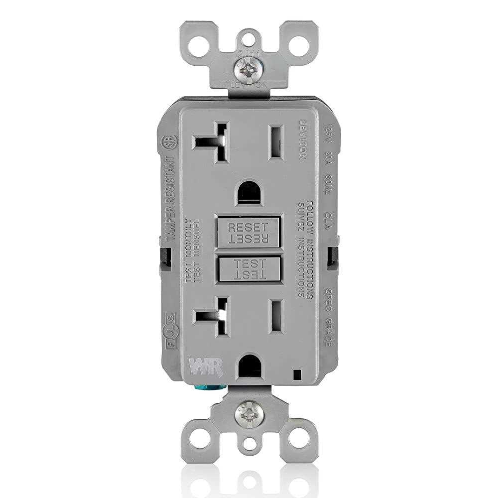 Leviton GFWT1-W Self-Test SmartlockPro Slim Tamper/Weather Resistant GFCI Receptacle - MT - Mrs Treak