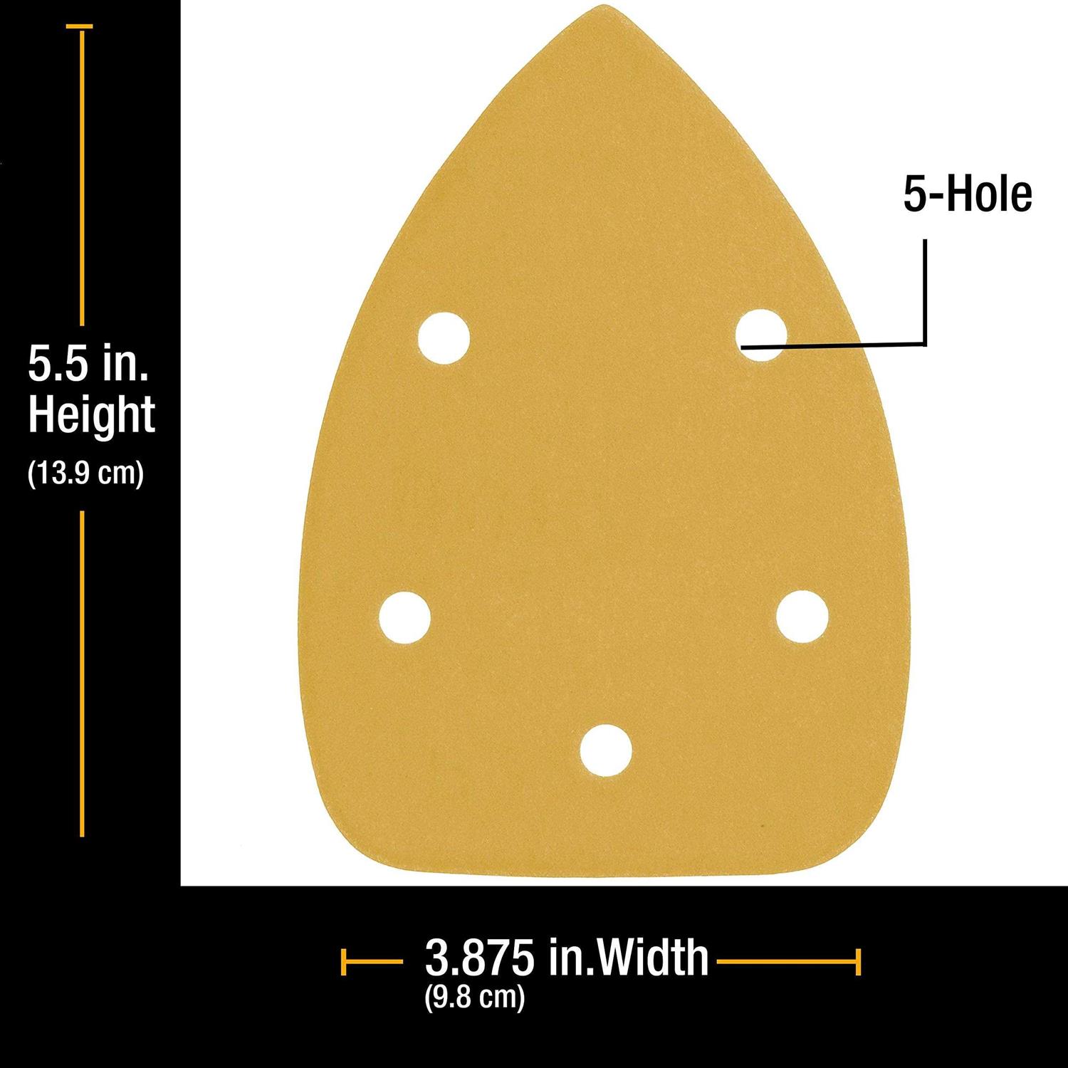 Dura-gold Grit 5-Hole Hook & Loop Sanding Sheets for Mouse Sanders - MT - Mrs Treak
