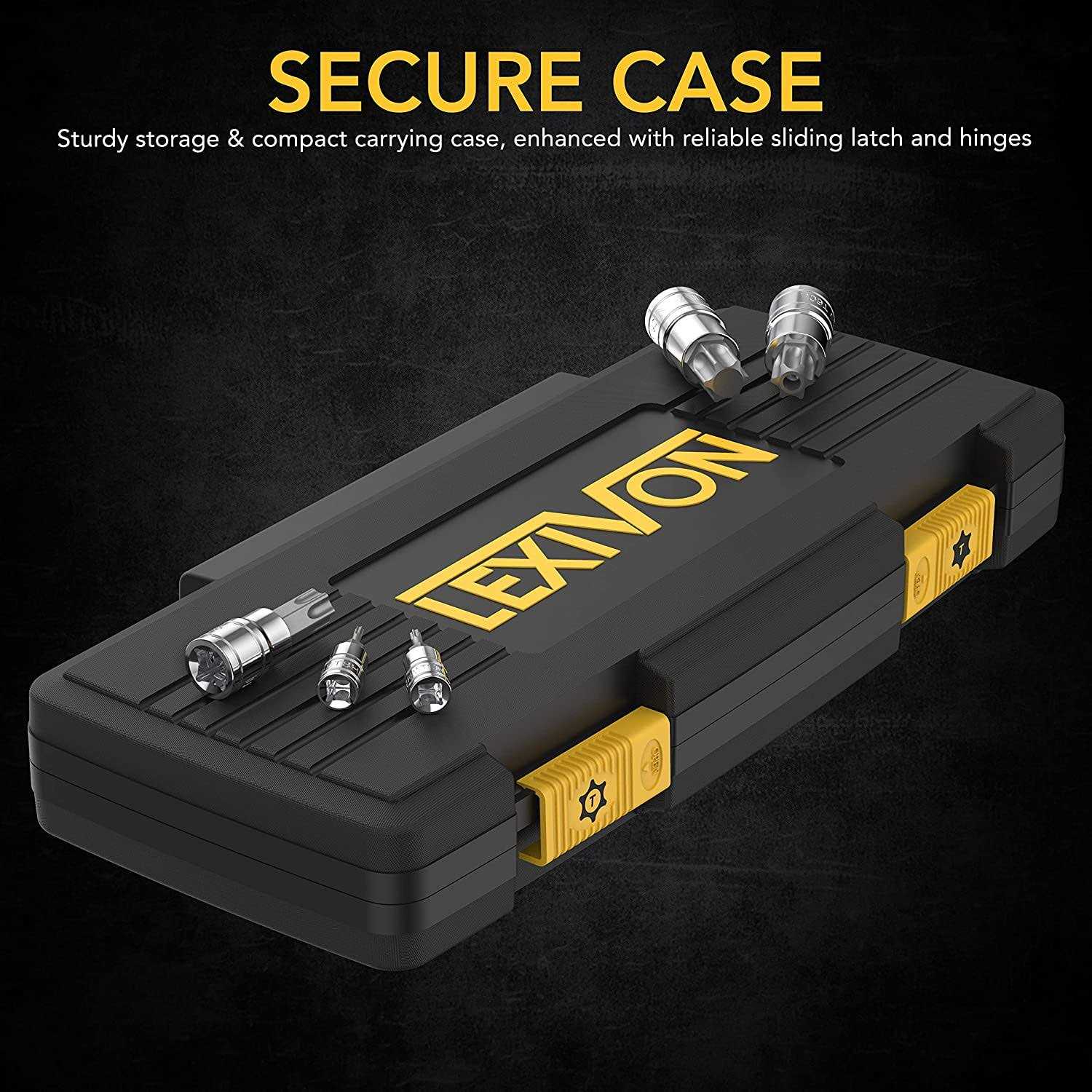 Lexivon Master Hex Bit Socket Set, Premium S2 Alloy Steel - MT - Mrs Treak