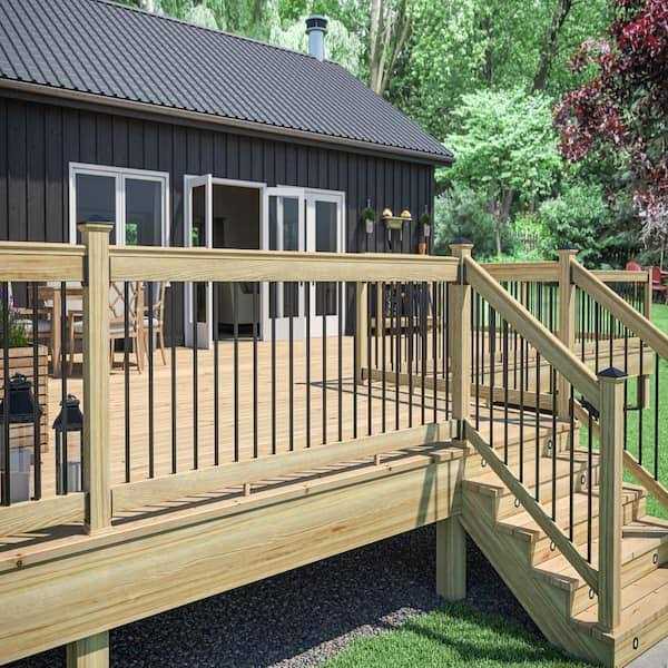 ProWood 6 ft. Southern Yellow Pine Routed Stair Rail Kit with SE Spindles - MT - Mrs Treak