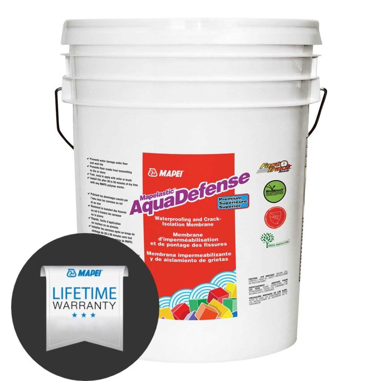 MAPEI Mapelastic Aquadefense 3.5-Gallon Liquid Indoor or Outdoor Membrane - MT - Mrs Treak