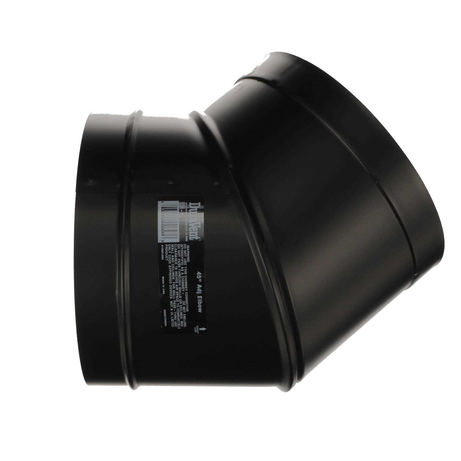 DuraVent 45-Degree DuraBlack Elbow 6DBK-E45 - MT - Mrs Treak