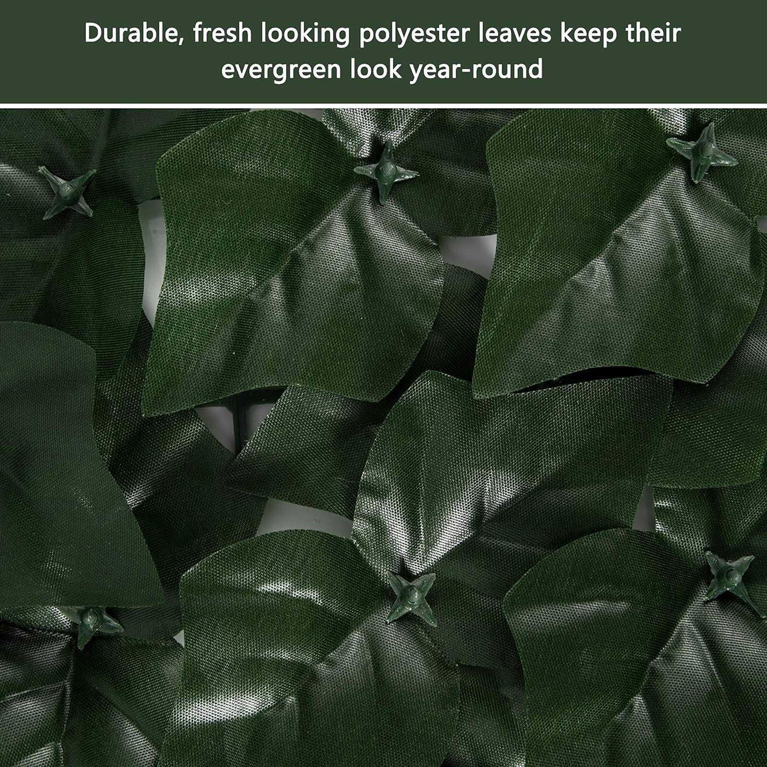 Faux Ivy Fence Privacy Screen Outdoor Expandable Artificial Greenery Roll Fake Hedge Wall Patio - MT - Mrs Treak