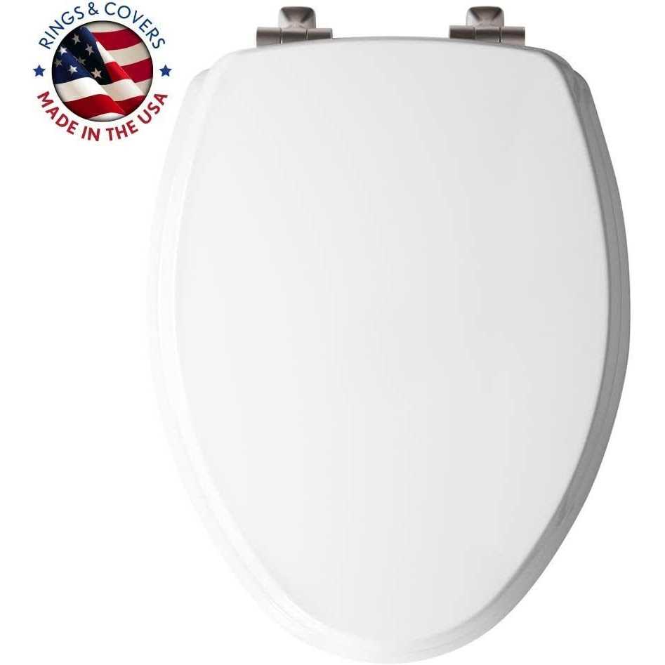 Mayfair Toilet-seat Wood Elongated White - MT - Mrs Treak