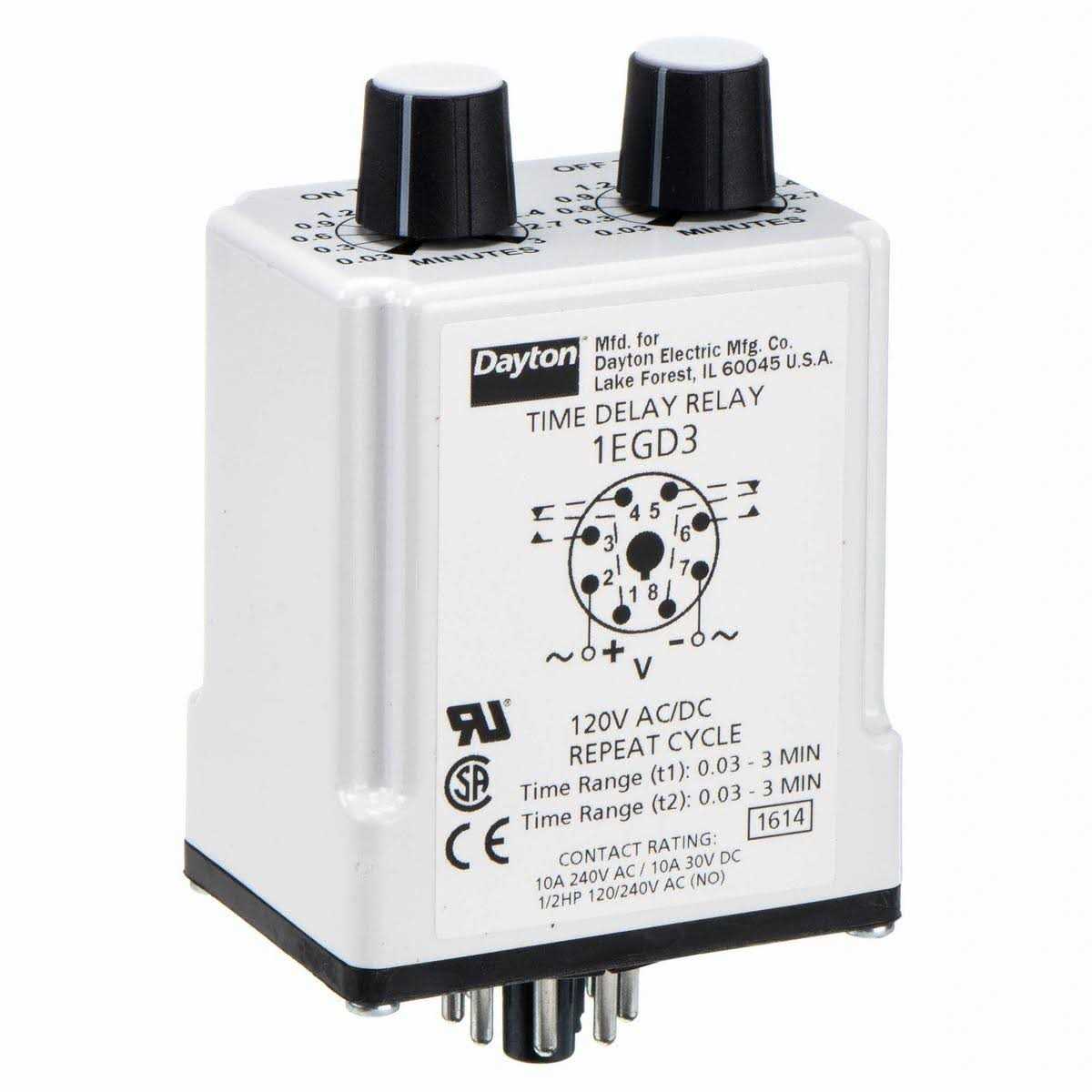 Dayton 1EGC7 Time Delay Relay - MT - Mrs Treak