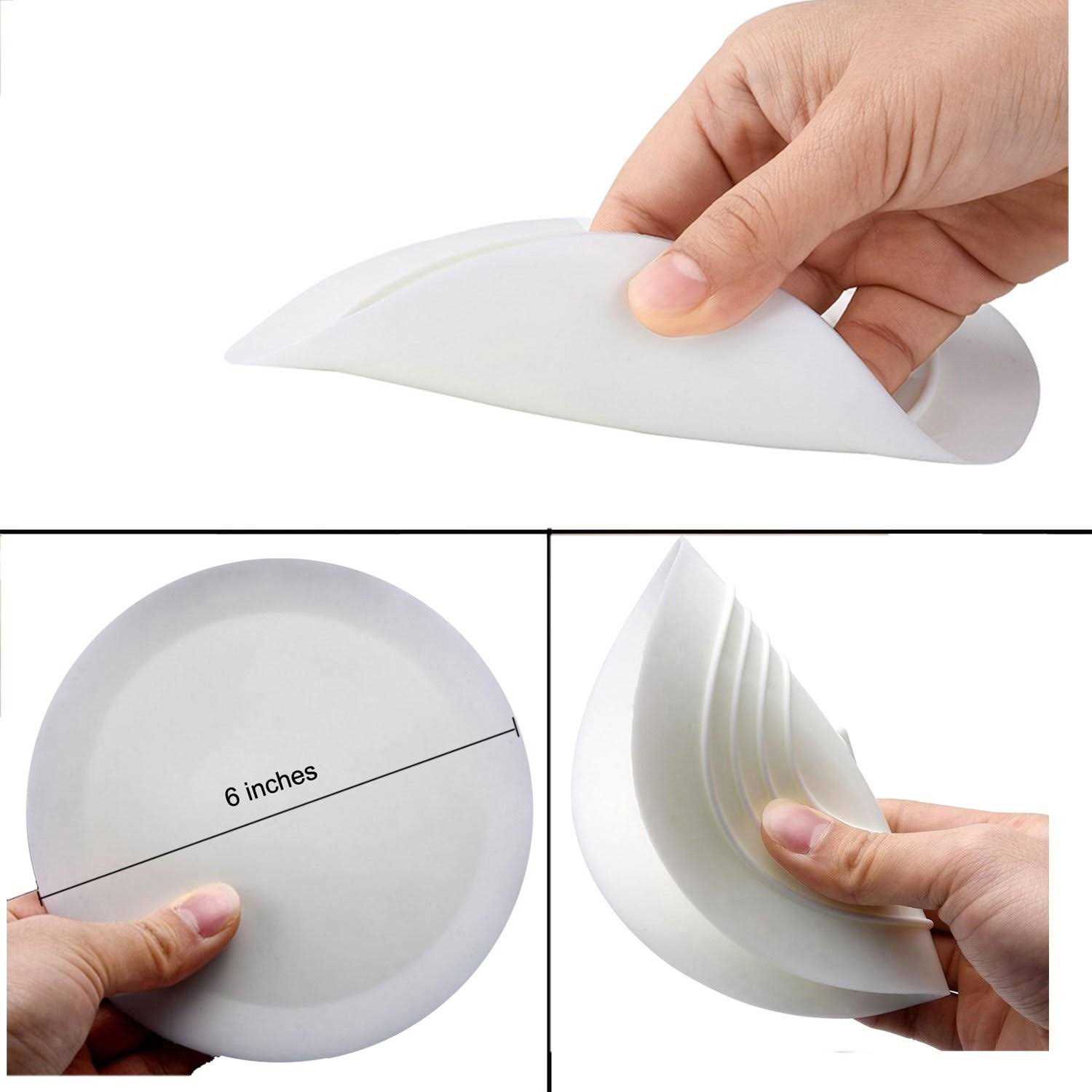 V-top Drain Plug 2 Pack, 6 inches Large Silicone Tub Stopper Hair Stopper Flat Suction Cover for Kitchen Bathroom and Laundry - MT - Mrs Treak