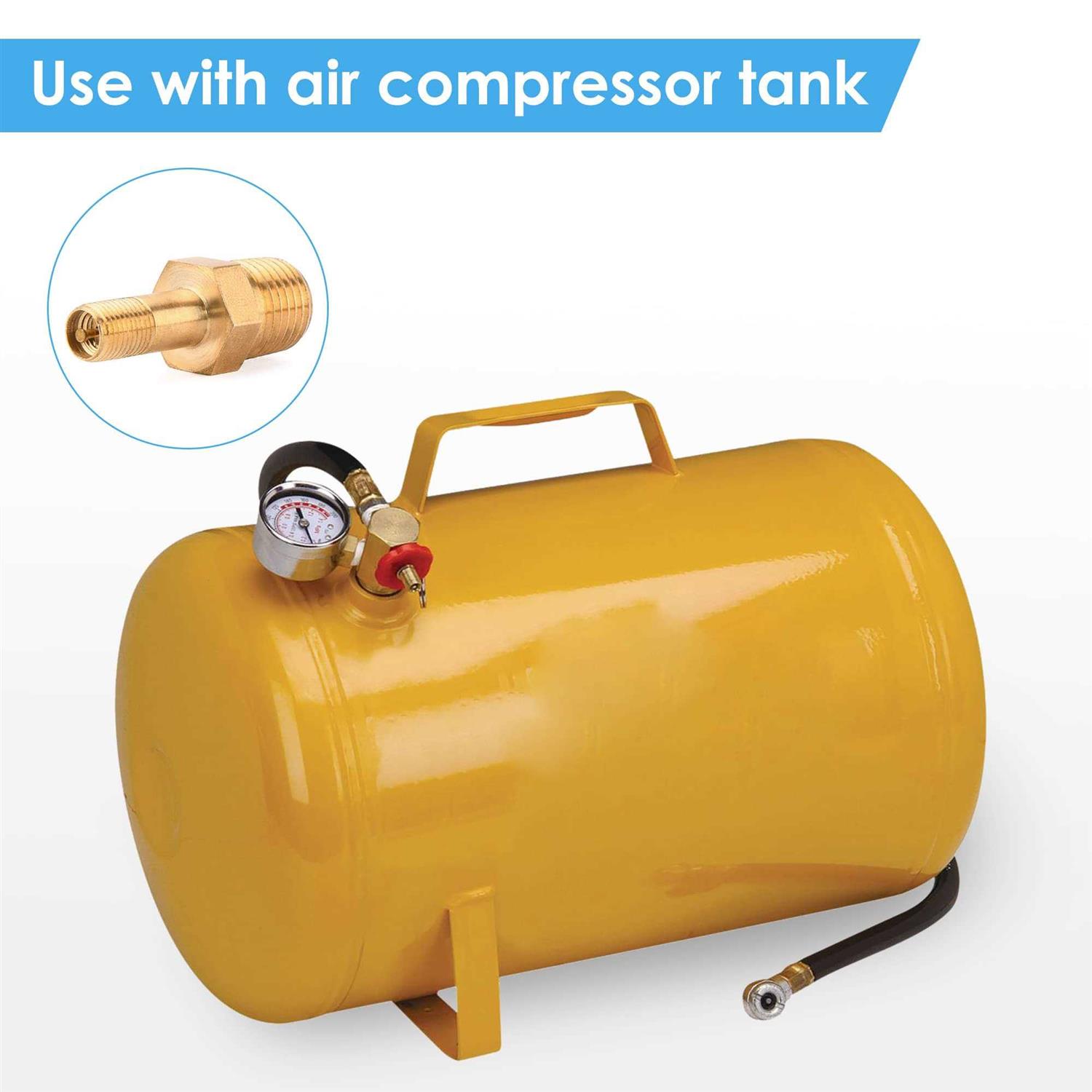 Luckyweld Schrader Valve 2Pcs Brass Tank Valve NPT Male Threads - MT - Mrs Treak