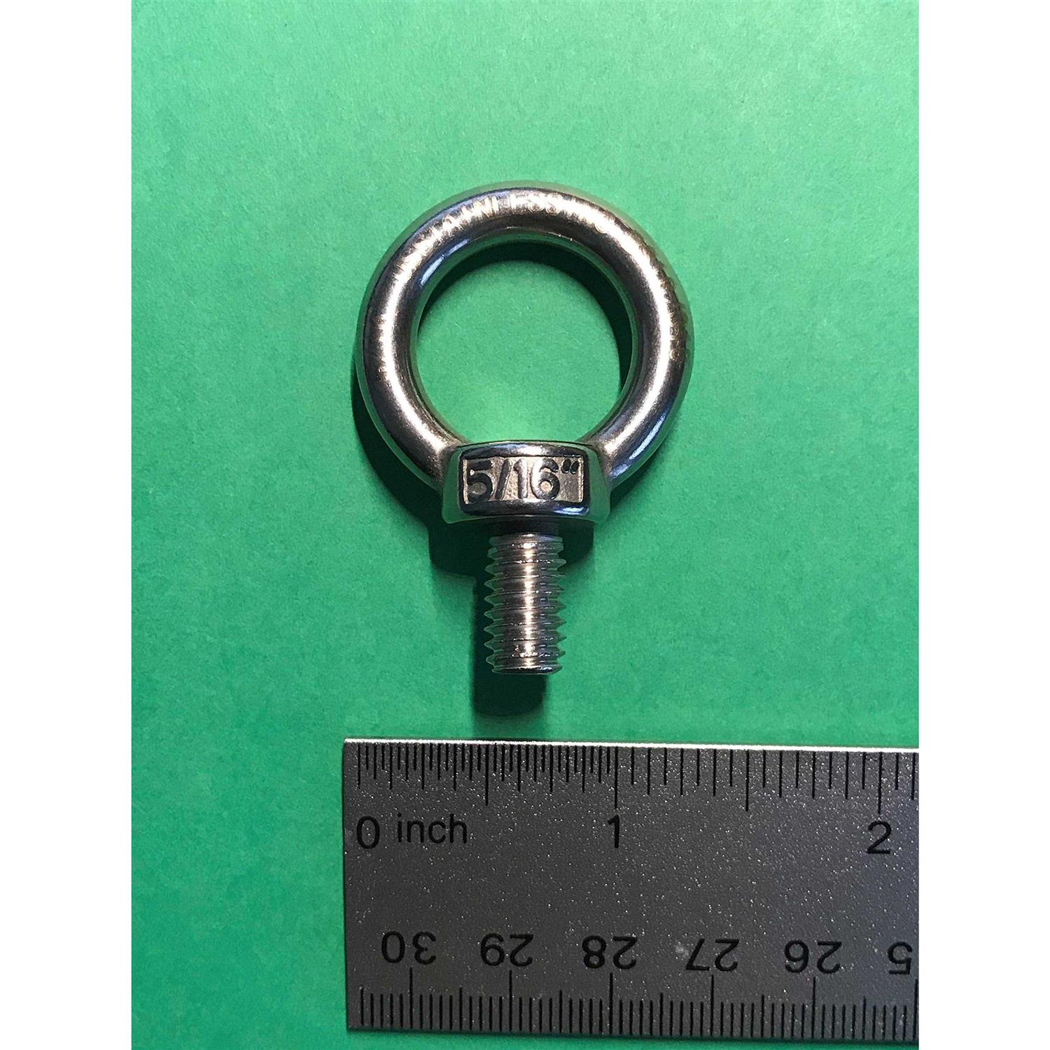 US Stainless Stainless Steel 316 Lifting Eye Bolt UNC Marine Grade - MT - Mrs Treak