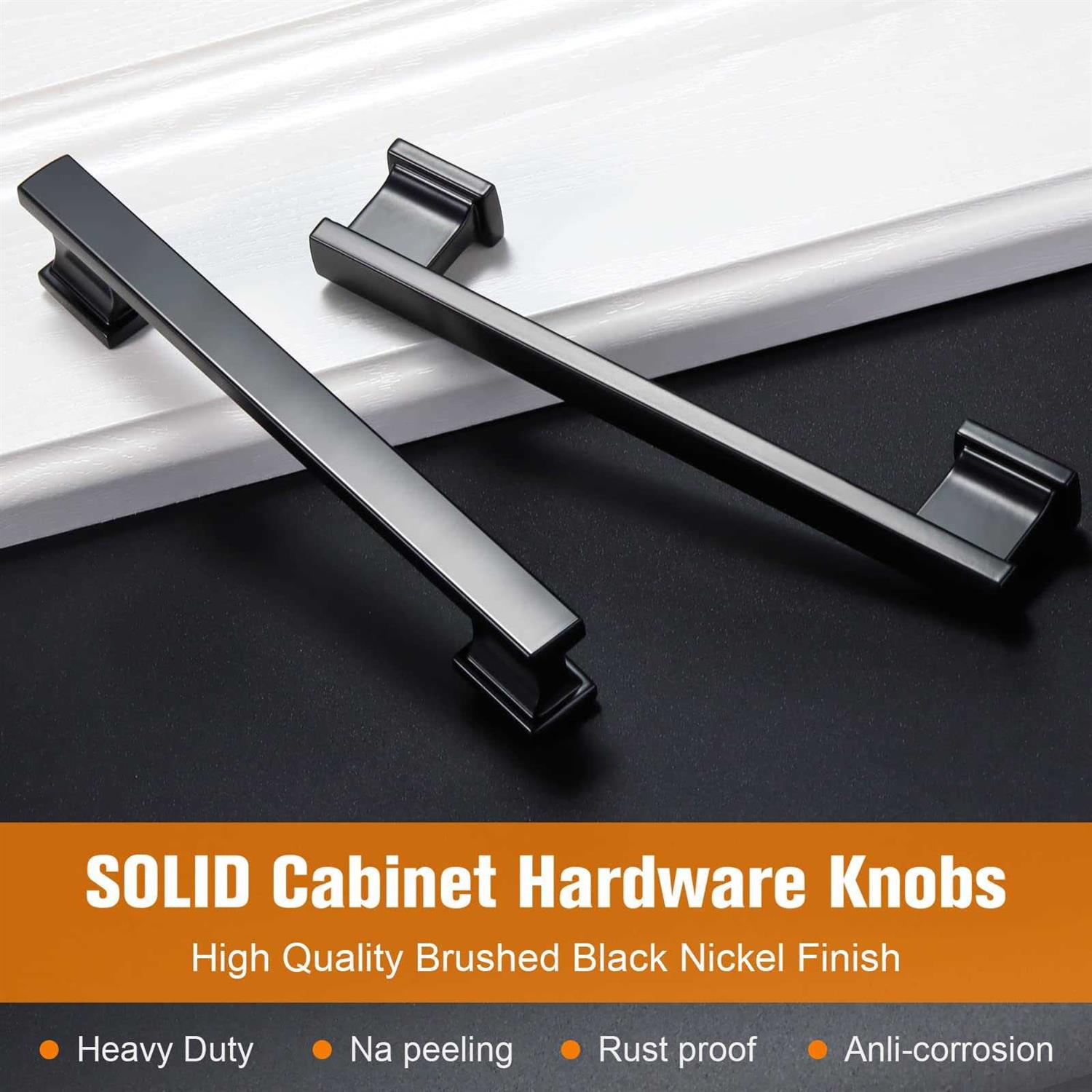 Vehcil Square Cabinet Pulls 5 Inch Hole Centers Cabinet Handles Hardware for Kitchen - MT - Mrs Treak