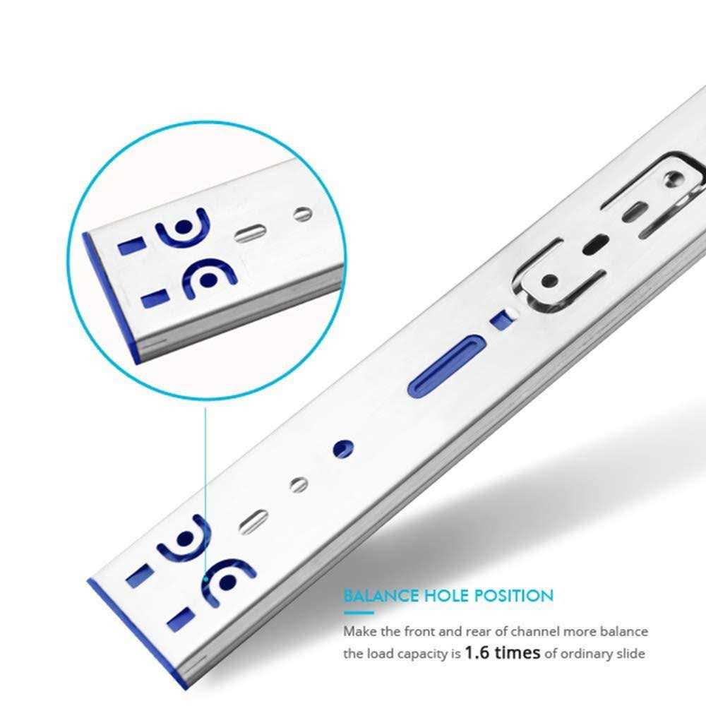 Tobinice 6 Pairs Hardware 3-Section Side Mount Soft Close Full Extension Ball Bearing Drawer Slides,100 LB Capacity Drawer - MT - Mrs Treak