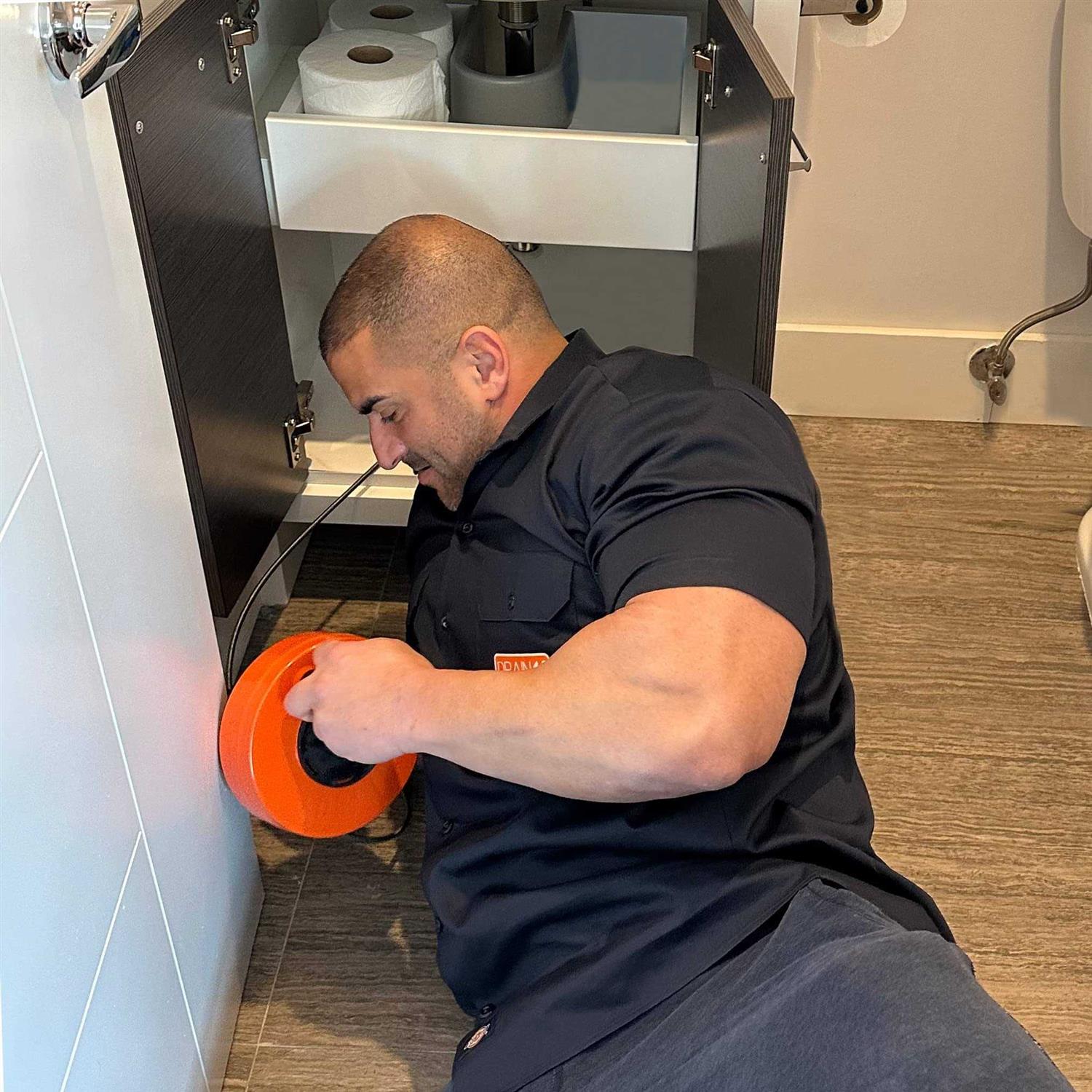 Drainx Heavy-Duty-Steel Pro Drum Drain Auger, 25 Ft., with Work Gloves and Carrying Pouch - MT - Mrs Treak