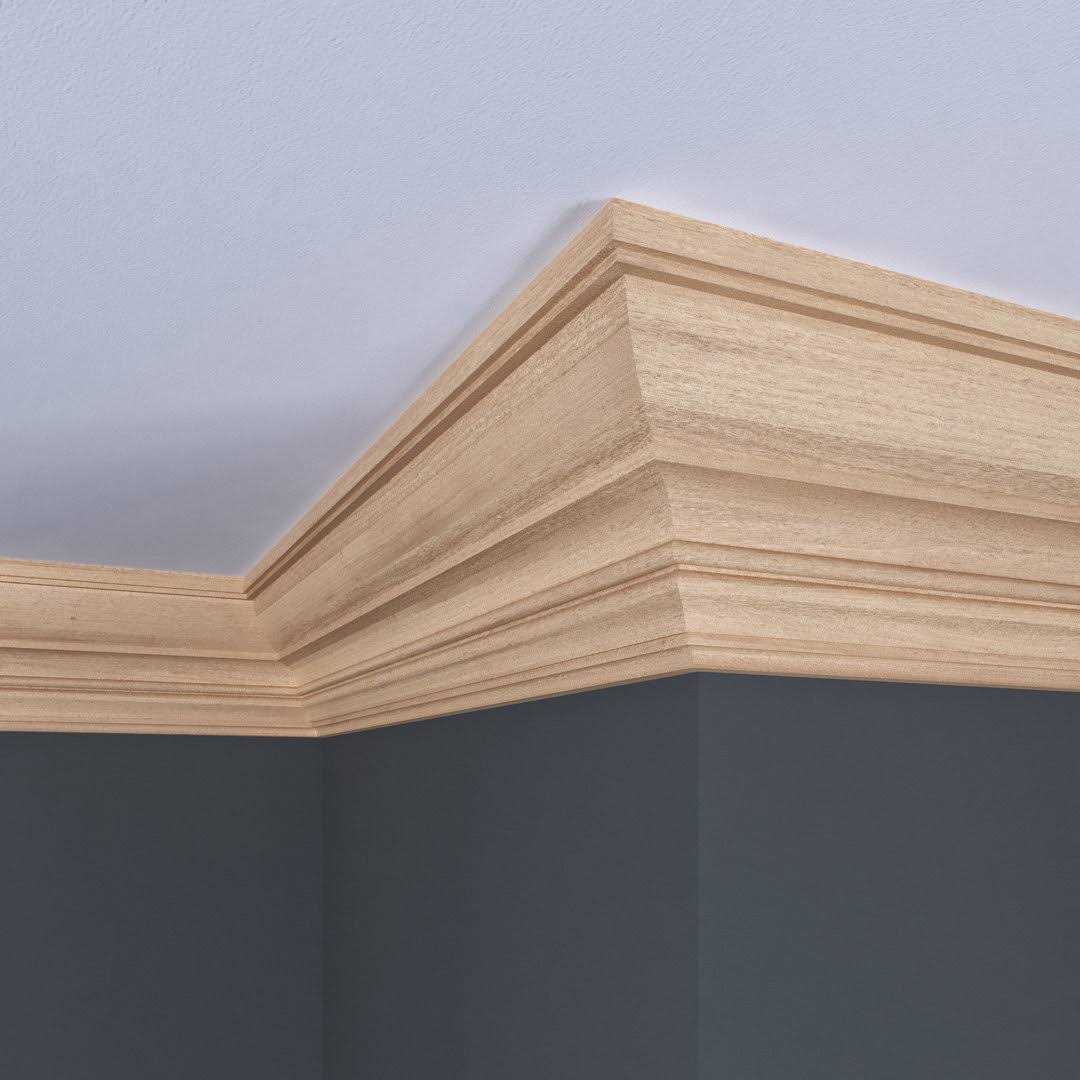 Ornamental Mouldings 4-1/2-in x 8-ft White Hardwood Unfinished Crown Moulding 1707-8FTWHW - MT - Mrs Treak