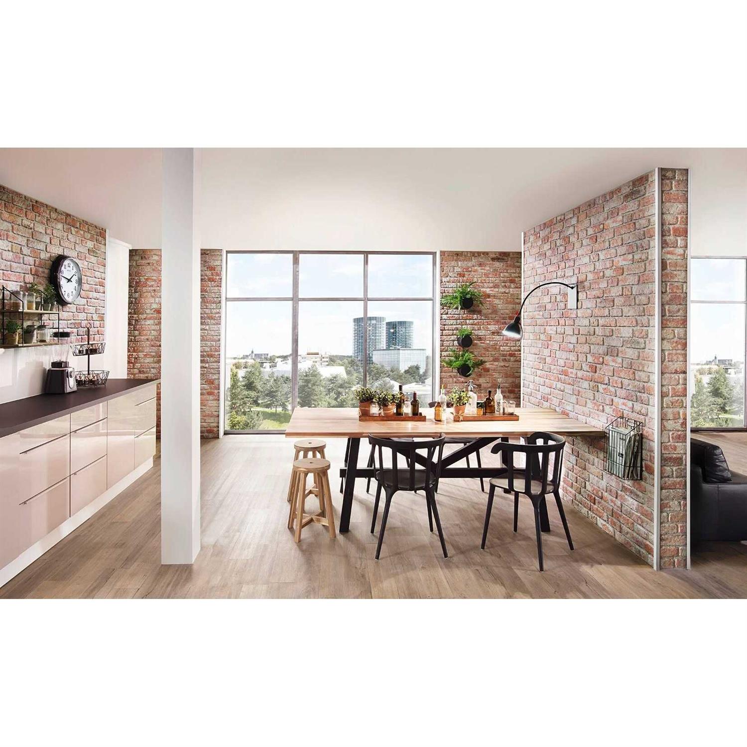 WALL!SUPPLY 0.59 in. x 7.09 in. x 14.76 in. UltraWood Teak Herringbone Jointless Wall Paneling - MT - Mrs Treak