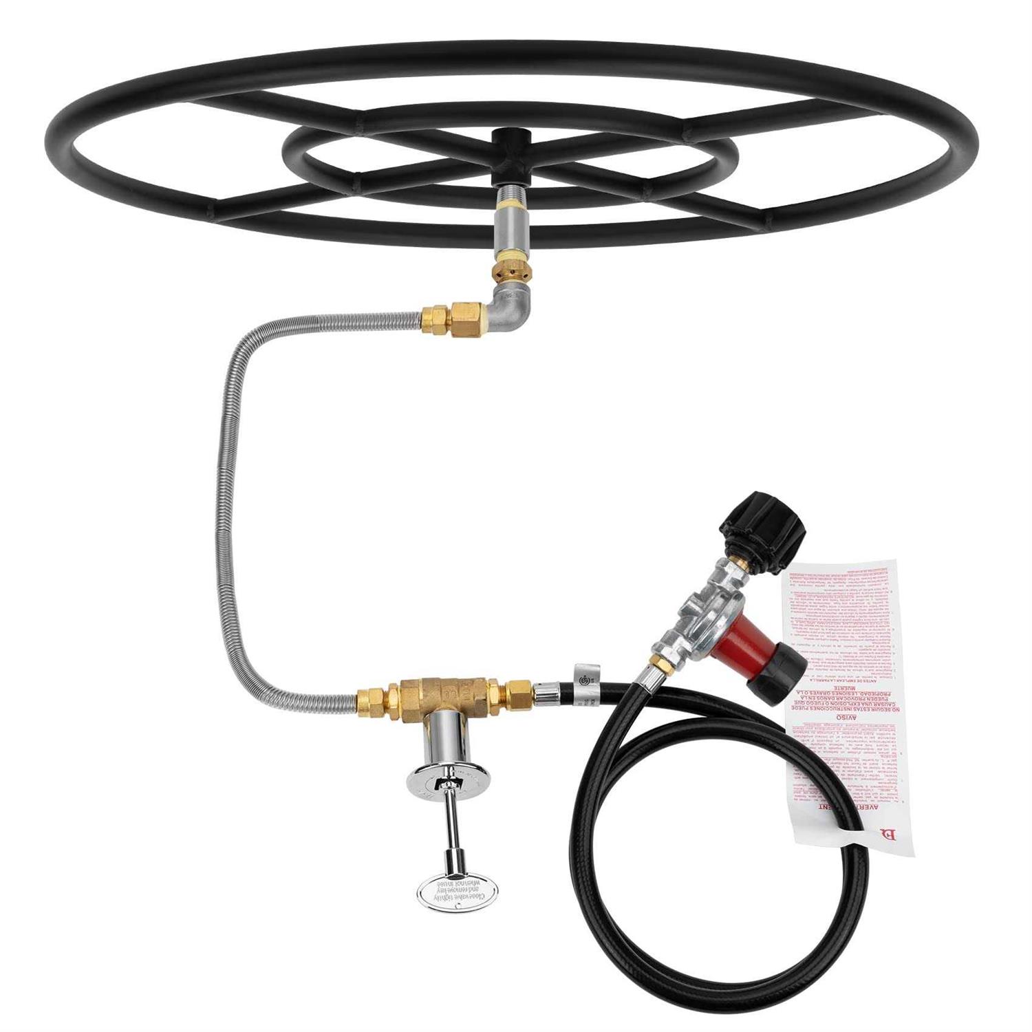 Stanbroil LP Propane Gas Fire Pit Stainless Steel Burner Ring Installation Kit - MT - Mrs Treak