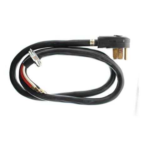 Utilitech 6-Ft 4-Prong Black Dryer Appliance Power Cord UTD100406 - MT - Mrs Treak