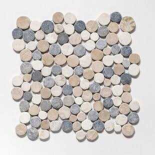 Tile Connection Stone Penny Rounds 11-1/2 in. x 11-1/2 in. Honed Marble Mesh-Mounted Mosaic Tile - MT - Mrs Treak