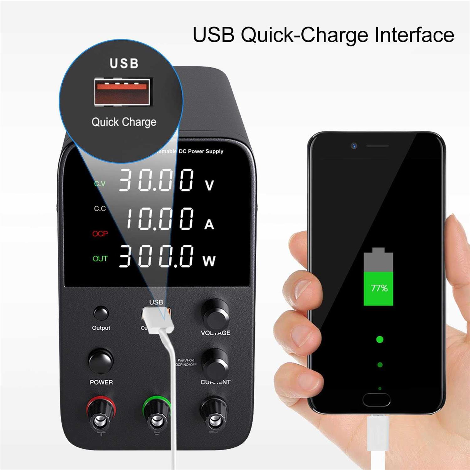 Wanptek Dc Power Supply Variable Adjustable Switching Regulated Power Supply with Encoder Coarse & Fine Adjustments Knob - MT - Mrs Treak
