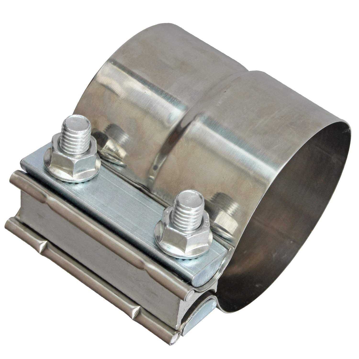 Exhaust Clamps Band Clamp Lap Joint Stainless Steel Lap Joint Exhaust Band Clamp with 1 Block 2Pcs Od Id Exhaust Pipe - MT - Mrs Treak