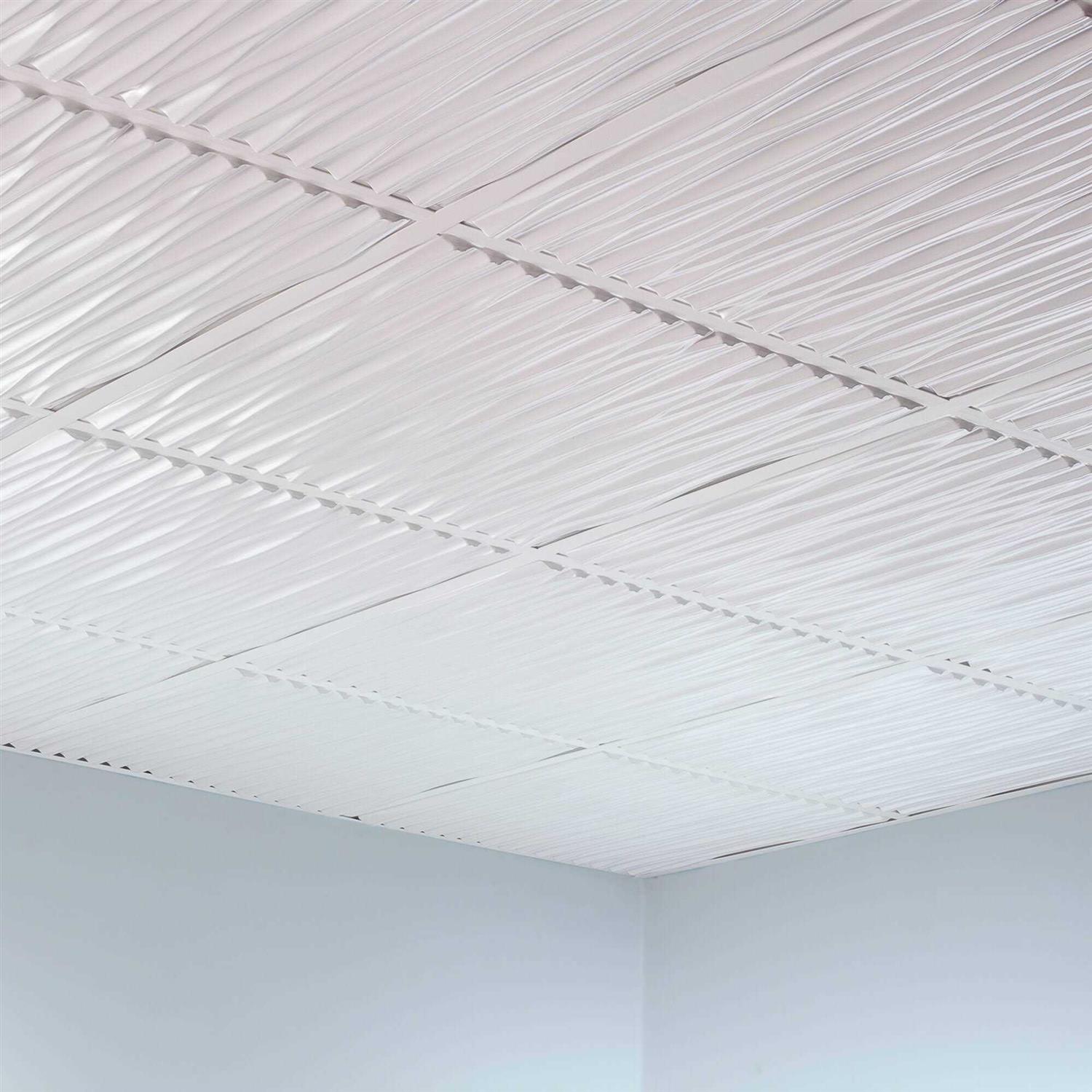 Fasade Dunes Decorative Vinyl 2ft x 2ft Lay In Ceiling Tile - MT - Mrs Treak