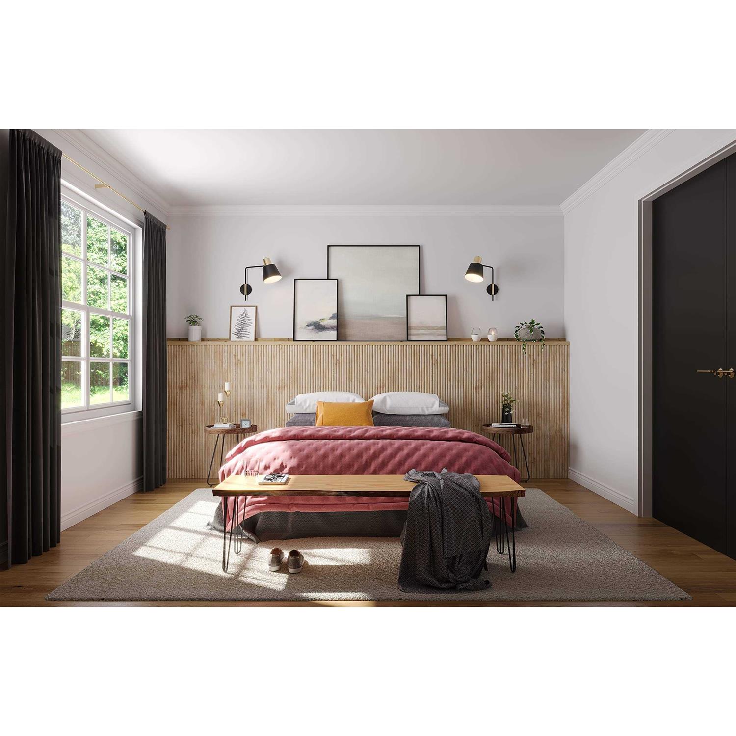 Ornamental Mouldings 5 in. D x 0.438 in. W x 48 in. L Wood Panel Moulding Reeded Bead Accent - MT - Mrs Treak