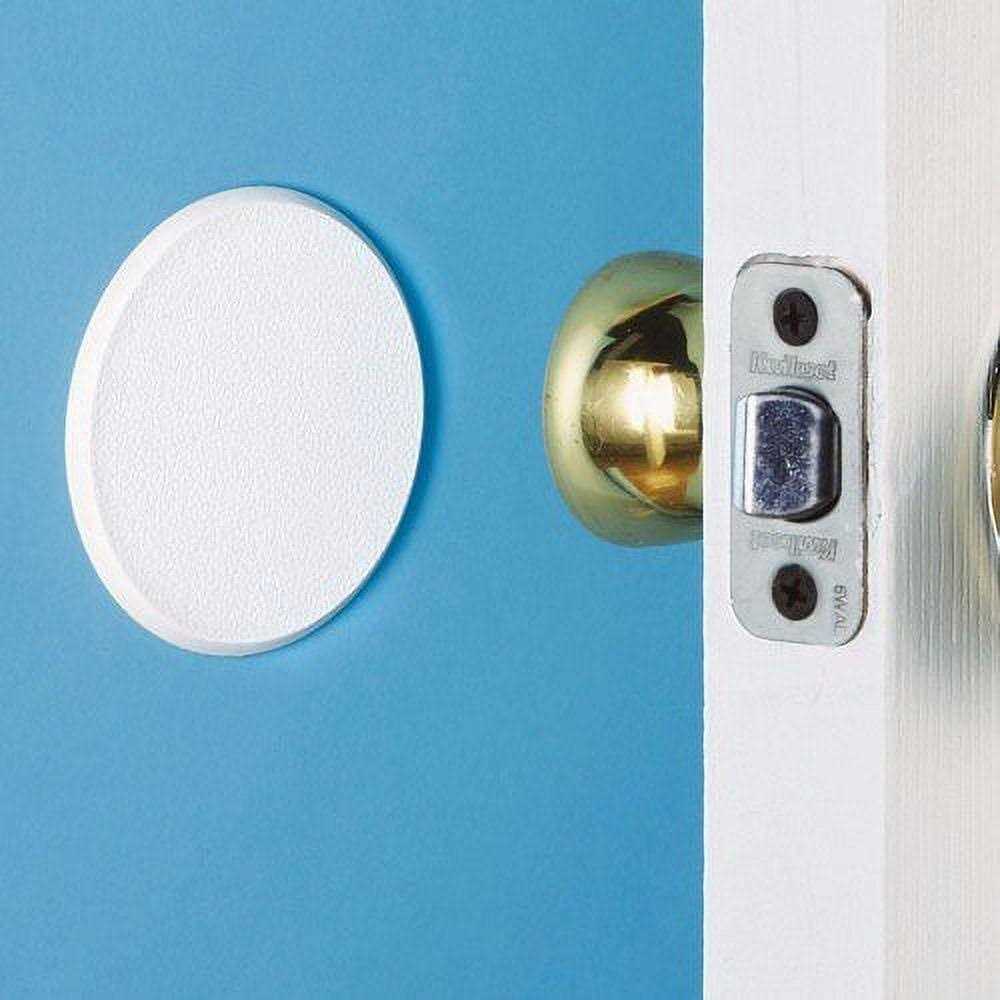 Wideskall White Round Door Knob Wall Shield Self Adhesive Protector - MT - Mrs Treak