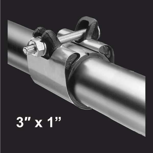 The Plumber’s Choice 3 in. L 1-Bolt Stainless Steel IPS Pipe Repair Clamp - MT - Mrs Treak