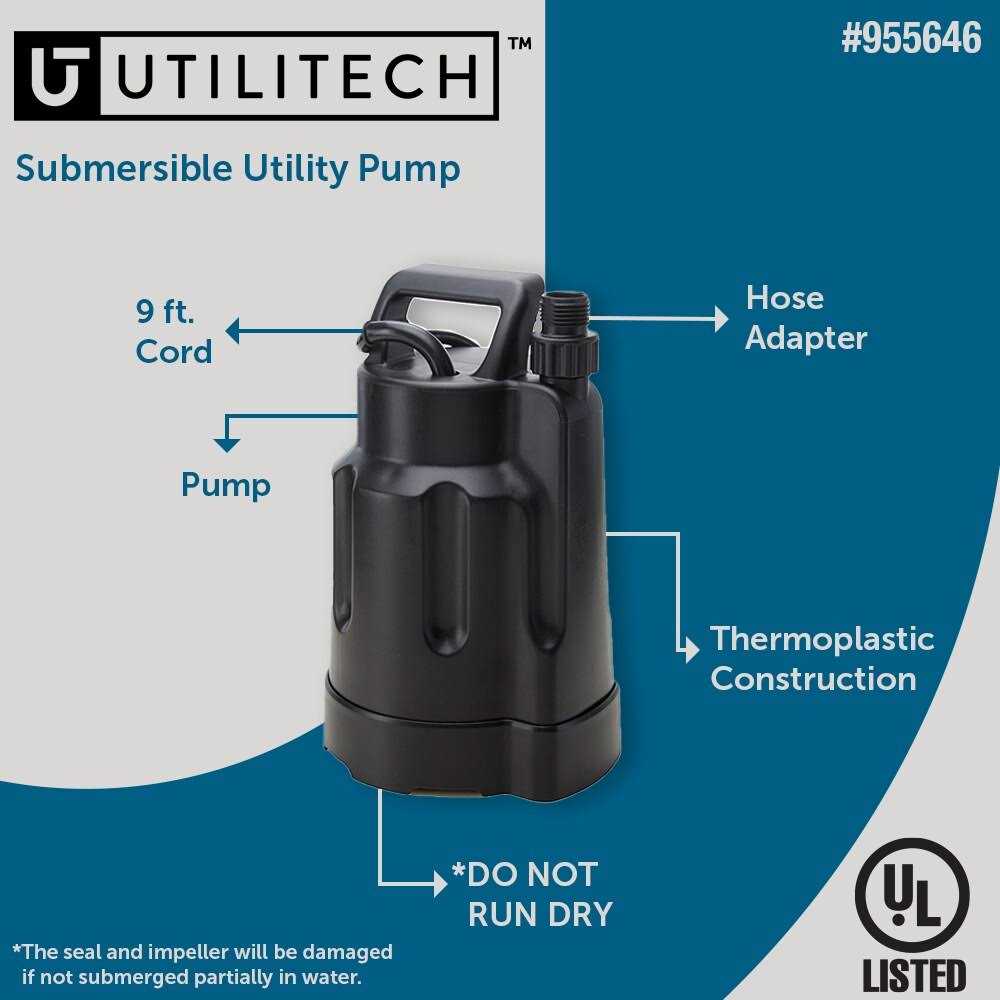 Utilitech .5-HP Cast Iron Electric Utility Pump 148007 - MT - Mrs Treak