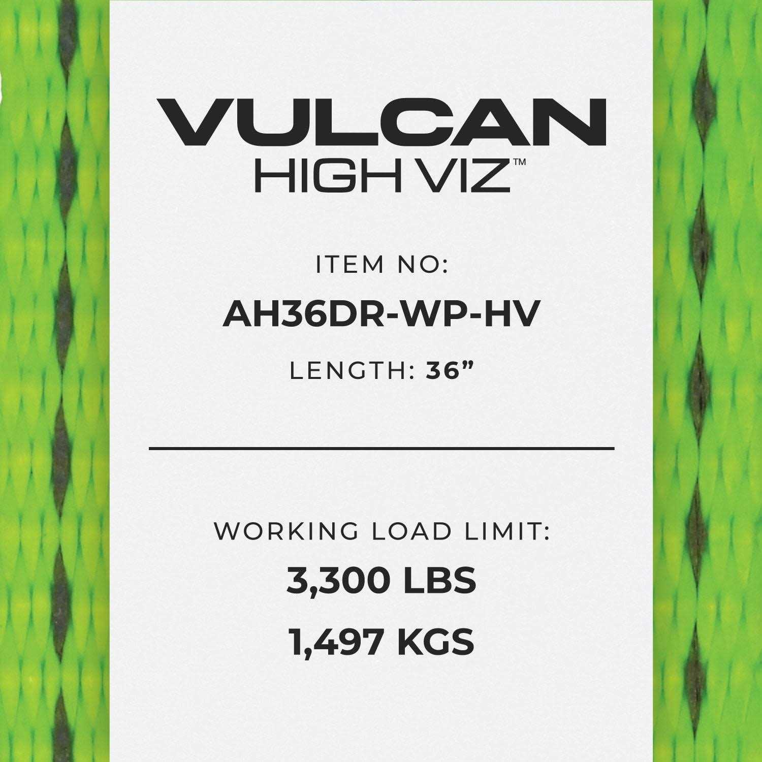 VULCAN Car Tie Down Axle Strap with Wear Pad 2 Inch x - MT - Mrs Treak