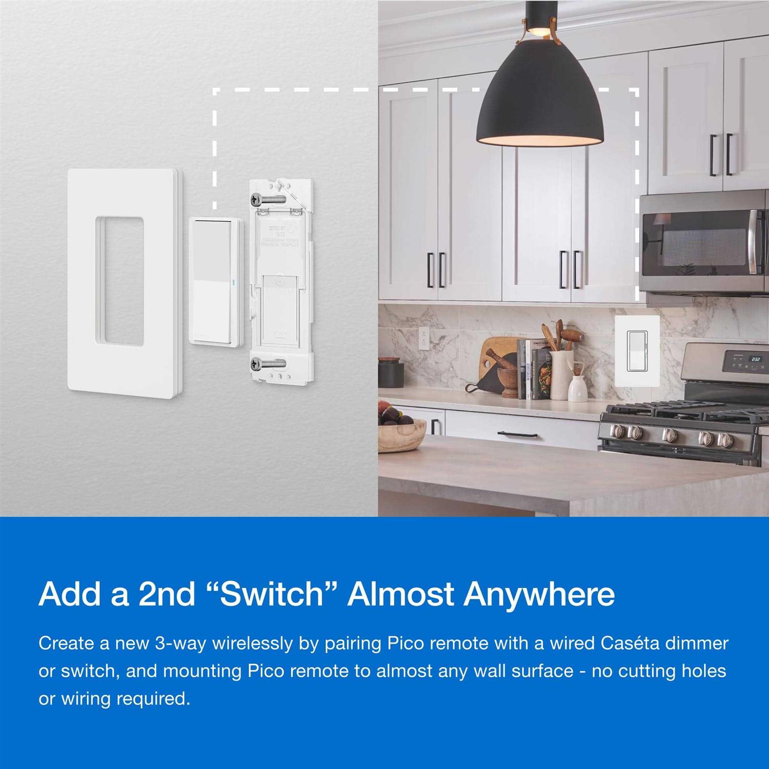 Lutron Diva Smart Dimmer Switch 3-Way Kit with Pico Paddle Remote - MT - Mrs Treak