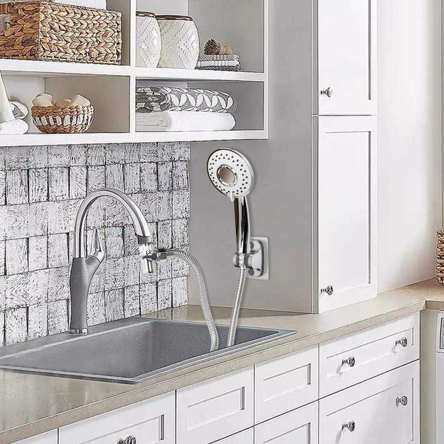 ZCONIEY Sink Faucet Sprayer Attachment Hair Pet Rinser Showerhead with Stop Water-saving Function - MT - Mrs Treak