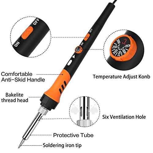 MEAKEST Soldering Iron kit 60w Soldering gun 9-in-1 Solder Iron kit tool - MT - Mrs Treak