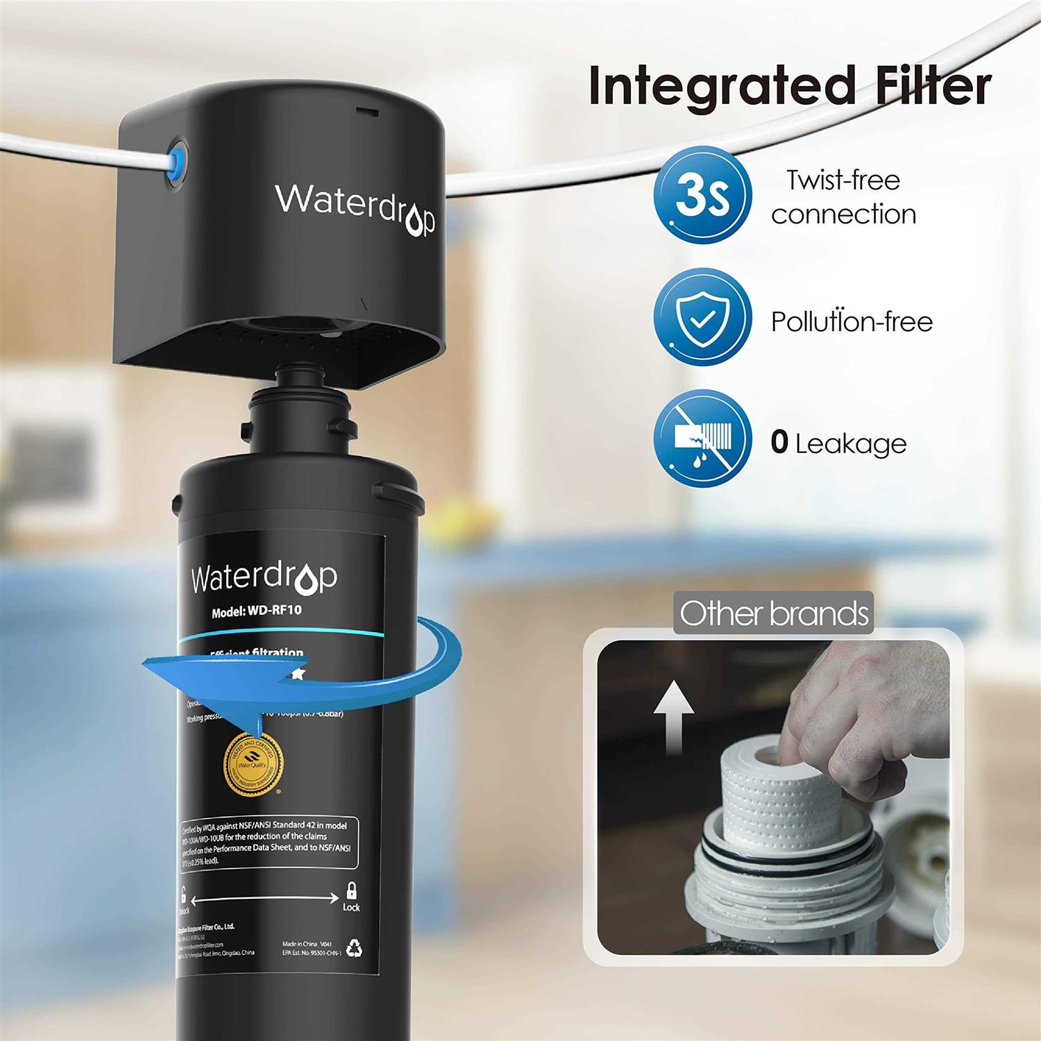 Waterdrop 10UB 8000 Gal. Under-Sink Water Filter System - MT - Mrs Treak