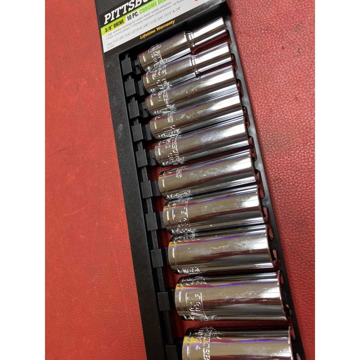 Pittsburgh Pro Drive SAE High Visibility Deep Socket - MT - Mrs Treak