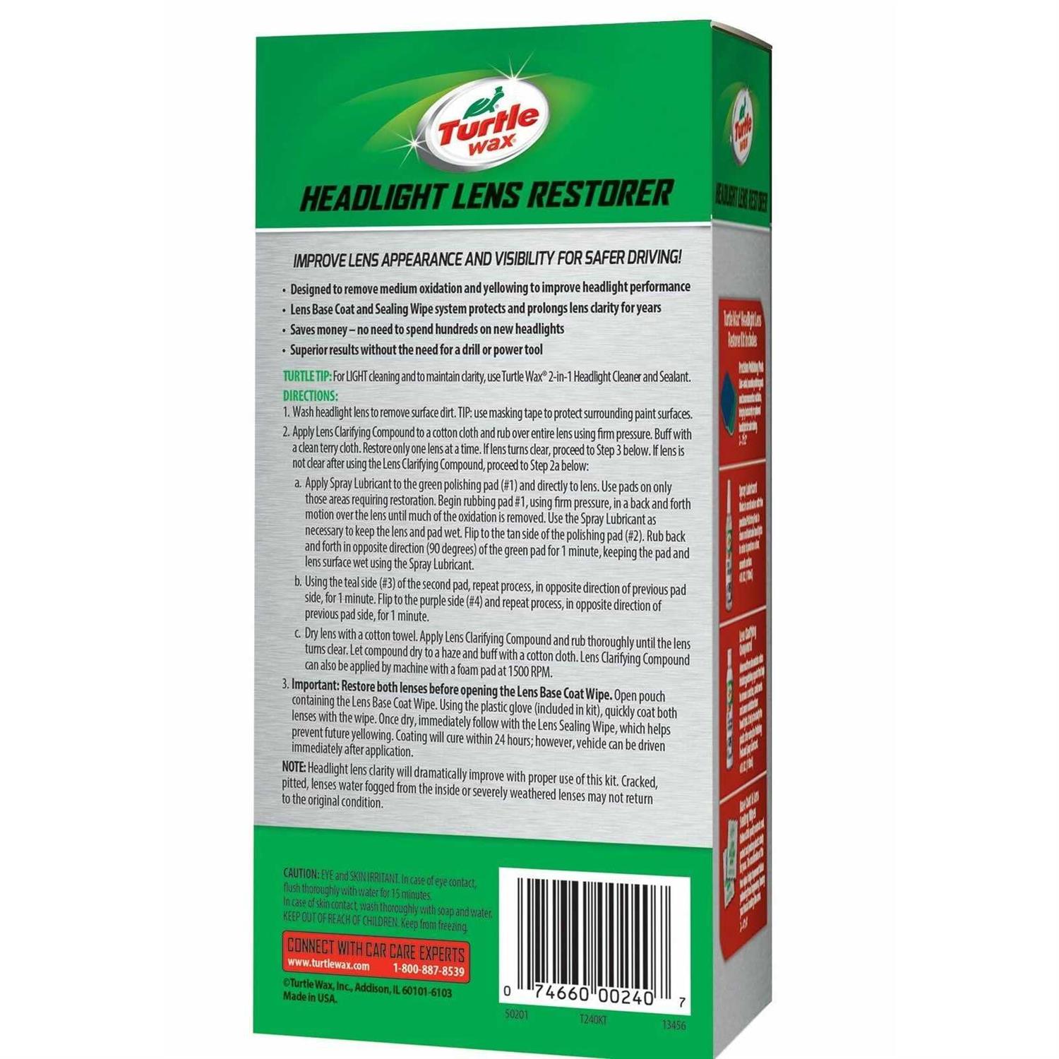 Turtle Wax Headlight Lens Restorer Kit - MT - Mrs Treak
