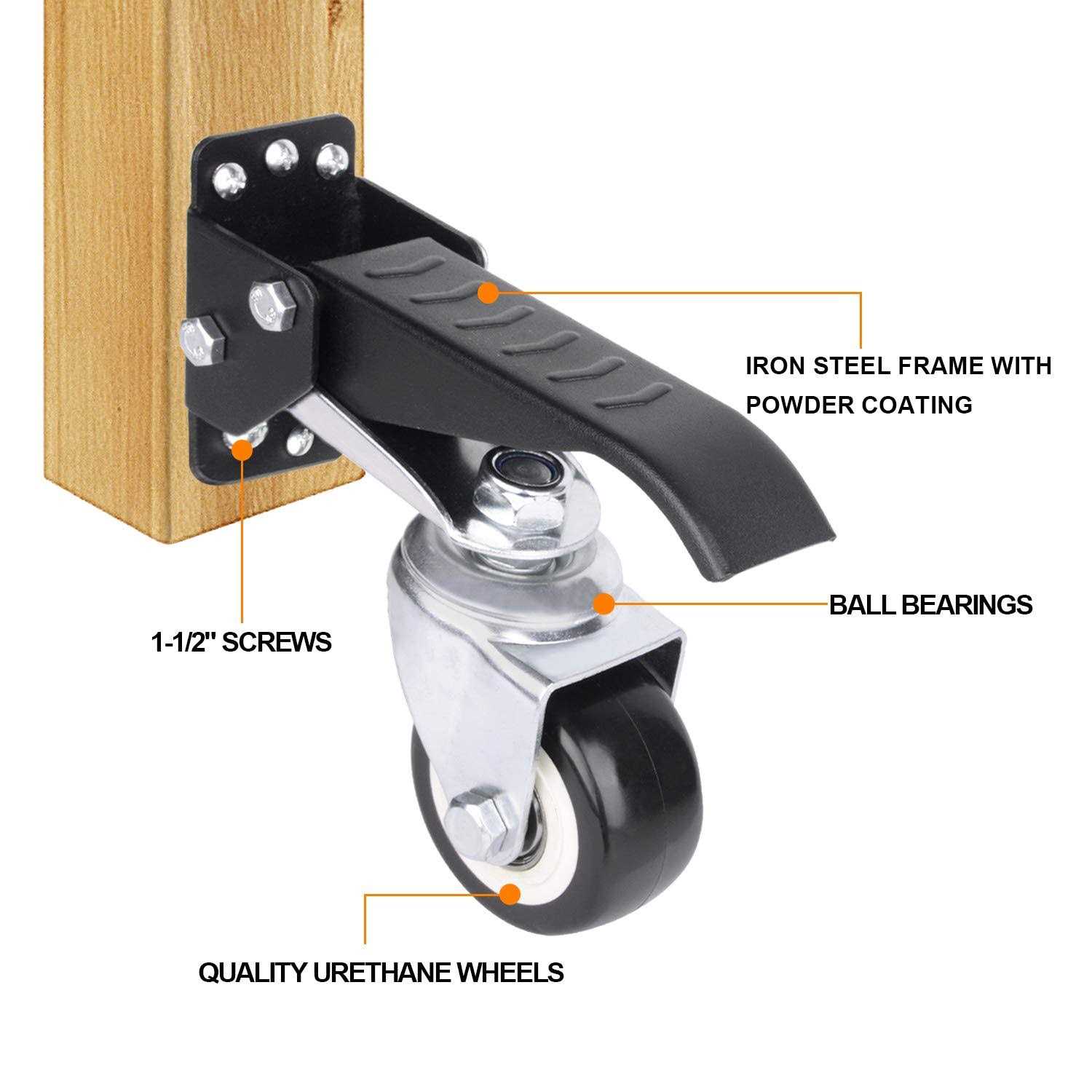 Spacecare Mobile Roller with 4 Locking Wheels Adjustable Furniture Dolly Washing Machine Stand Refrigerator Base Moving Cart - MT - Mrs Treak