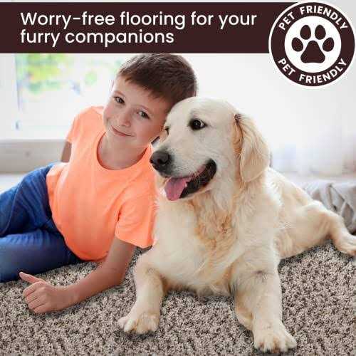 Smart Squares Premium Residential Soft Padded Carpet Tiles Seamless Appearance, Peel and Stick for Easy DIY Installation - MT - Mrs Treak