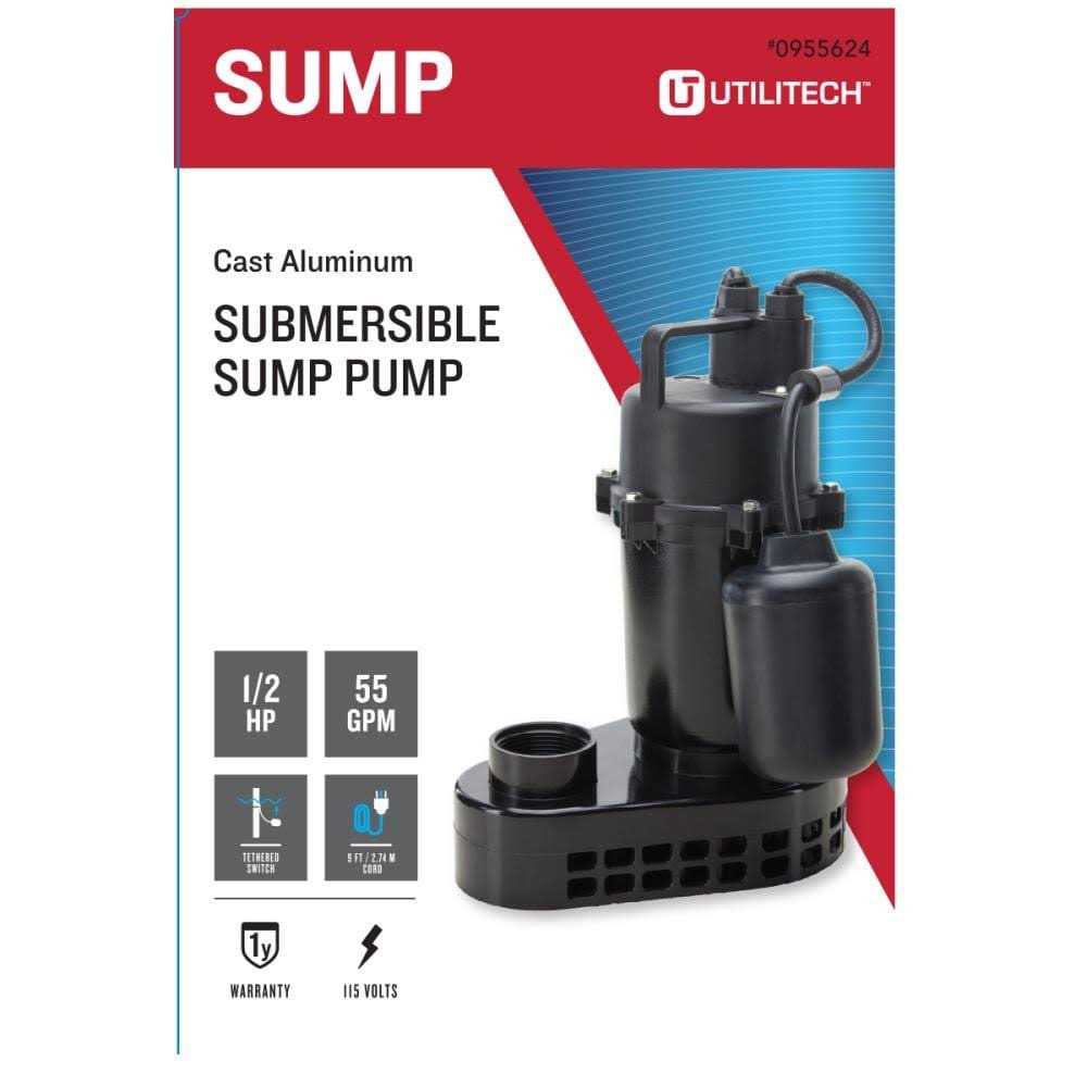 Utilitech 0.33-HP Thermoplastic Submersible Utility Pump 148002 - MT - Mrs Treak