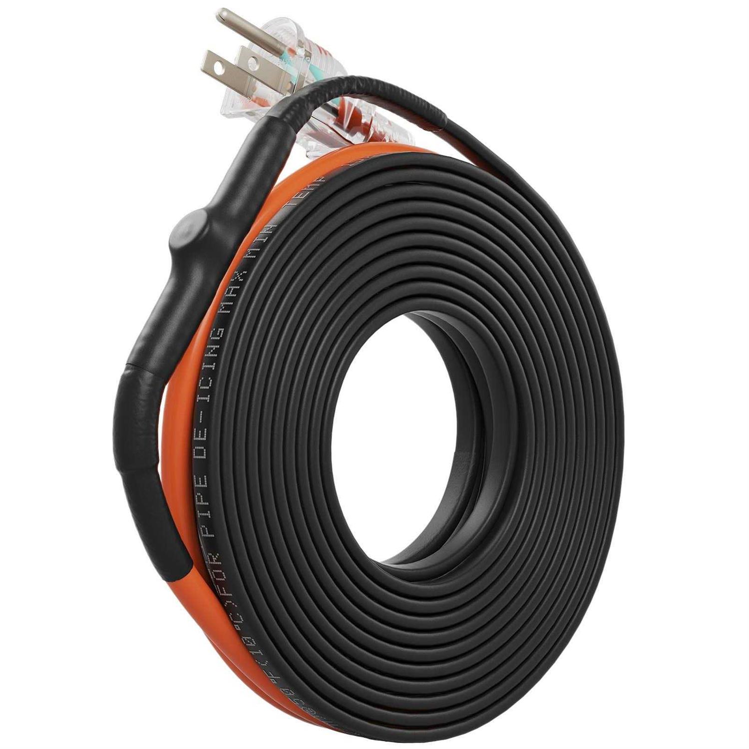 VEVOR Self-Regulating Pipe Heating Cable 5W/ft Heat Tape for Pipes Freeze Protection, Protects PVC Hose, Metal and Plastic Pipe from - MT - Mrs Treak