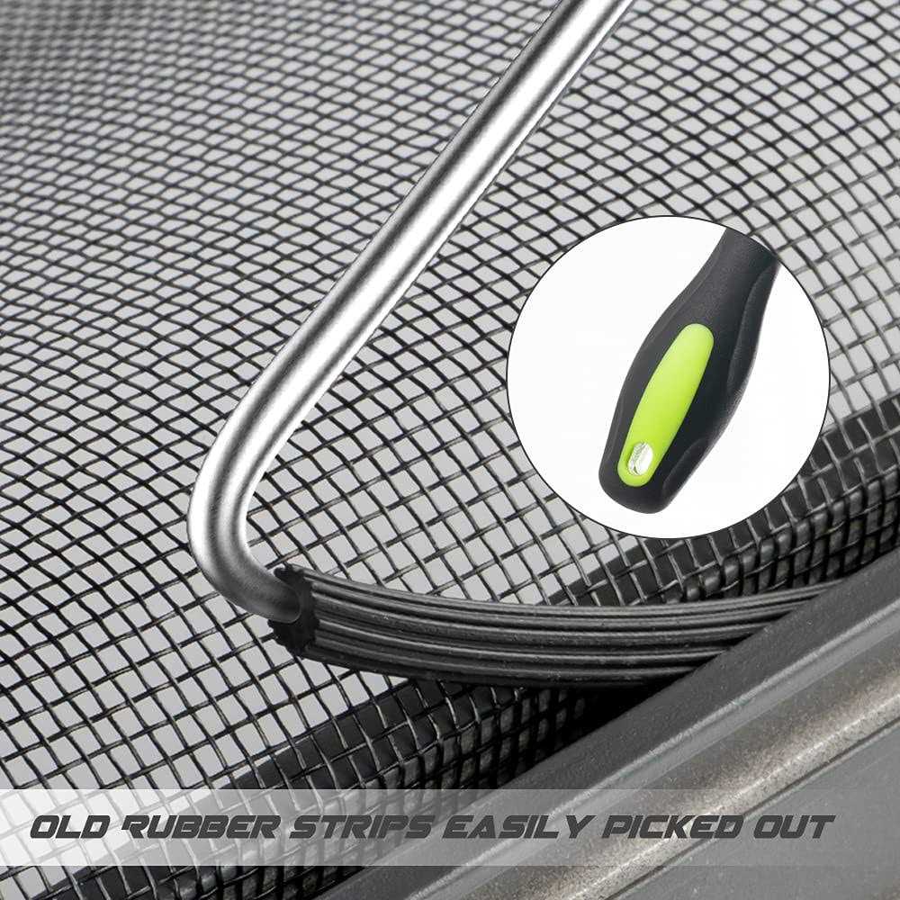 Lengtimo Screen Repair Kit Easy DIY Project 48 x 110 Fiberglass Screen Mesh with Rolling Tool and Screen Retainer Spline Scr - MT - Mrs Treak